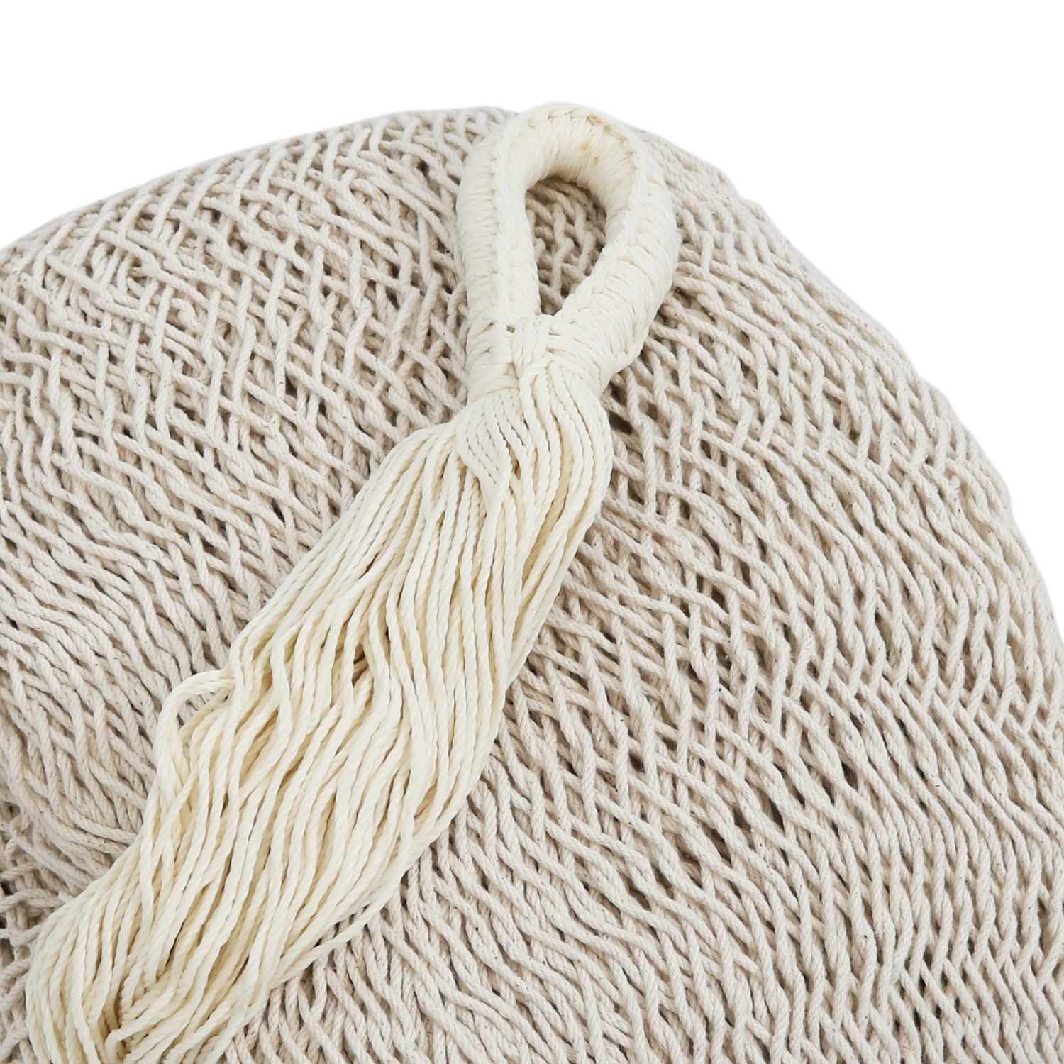 Sunnydaze 2-Person Cotton and Nylon Woven Fabric Hammock - Natural