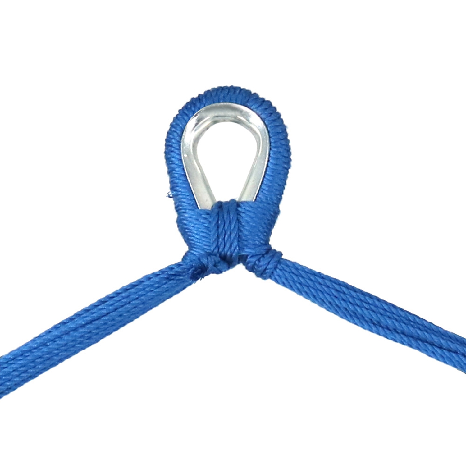 Sunnydaze Extra Large Polyester Rope Hammock Chair and Spreader Bar - Blue