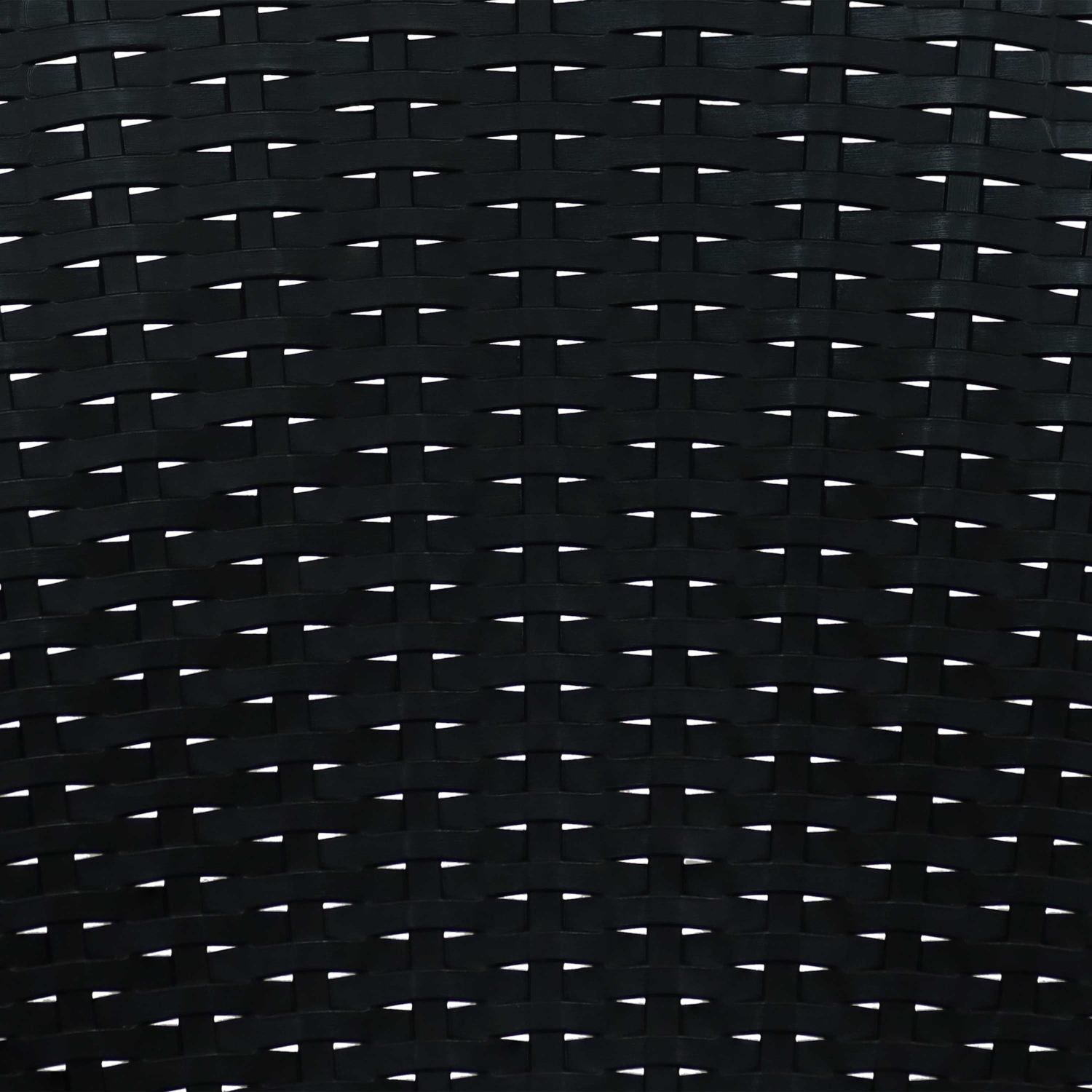 Sunnydaze Segonia Plastic Stackable Dining Armchair - Black - Set of 4