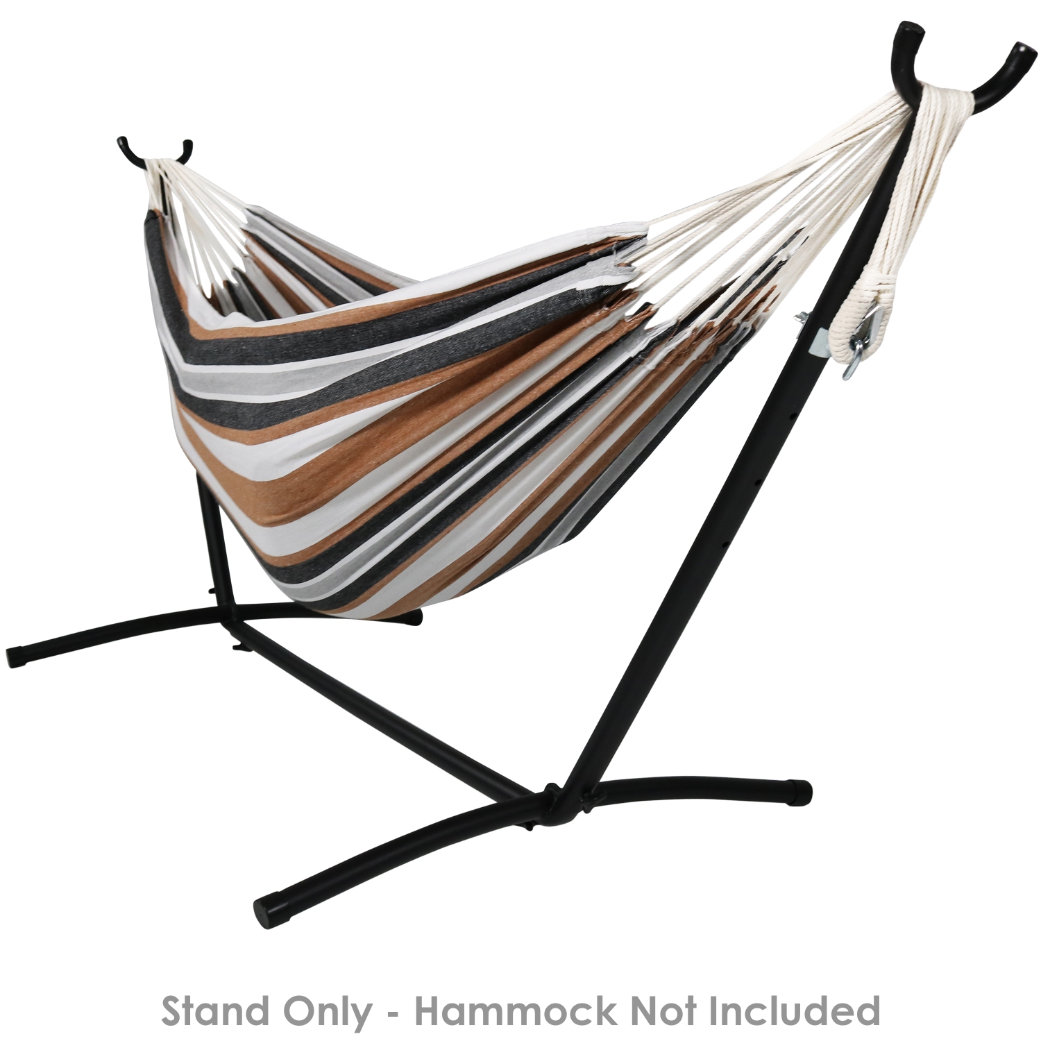 Sunnydaze Steel Hammock Stand with Carrying Case - Black - 100 in