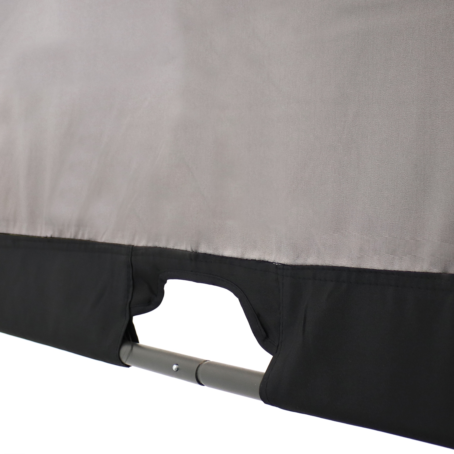 Sunnydaze 9 ft x 12 ft Metal Arched Pergola with Retractable Canopy - Gray