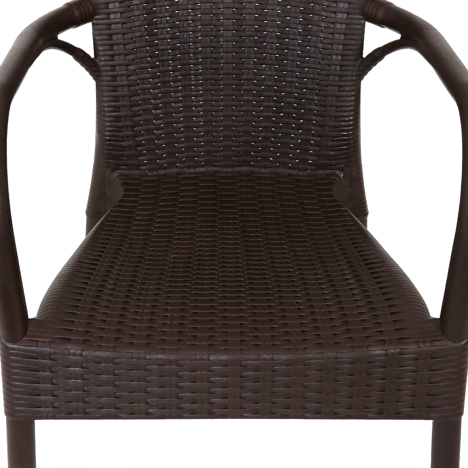 Sunnydaze Segesta All-Weather Plastic Patio Armchair - Wenge - Set of 2