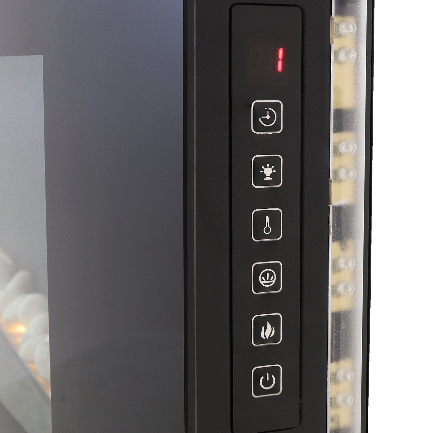 Sunnydaze – Support mural courbé de 42 po ou foyer électrique autonome