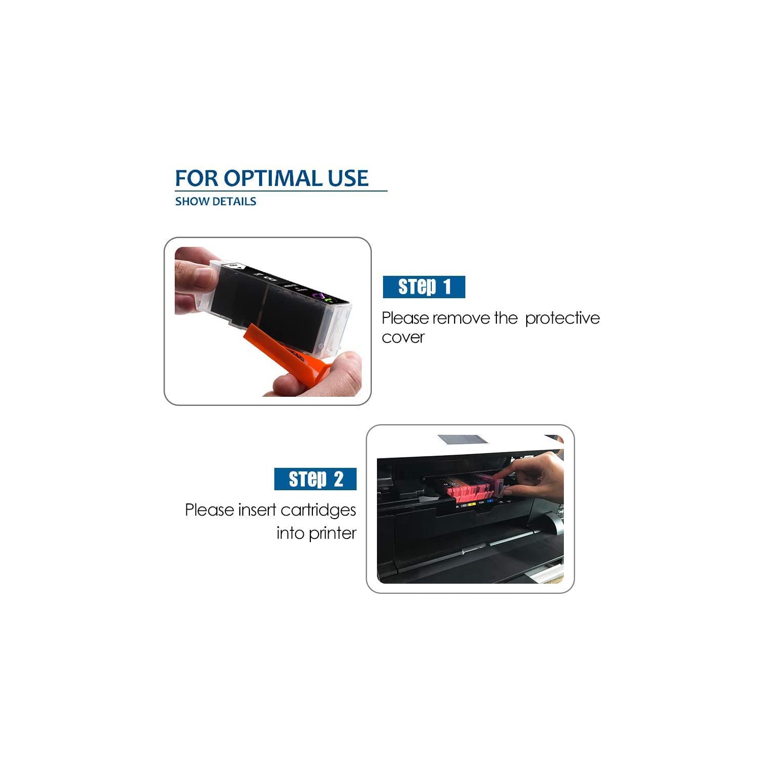 axGear Compatible PGI-220 CLI-221 Ink Cartridges B/C/M/Y 2 Combo for Canon PIXMA MP560 MP620