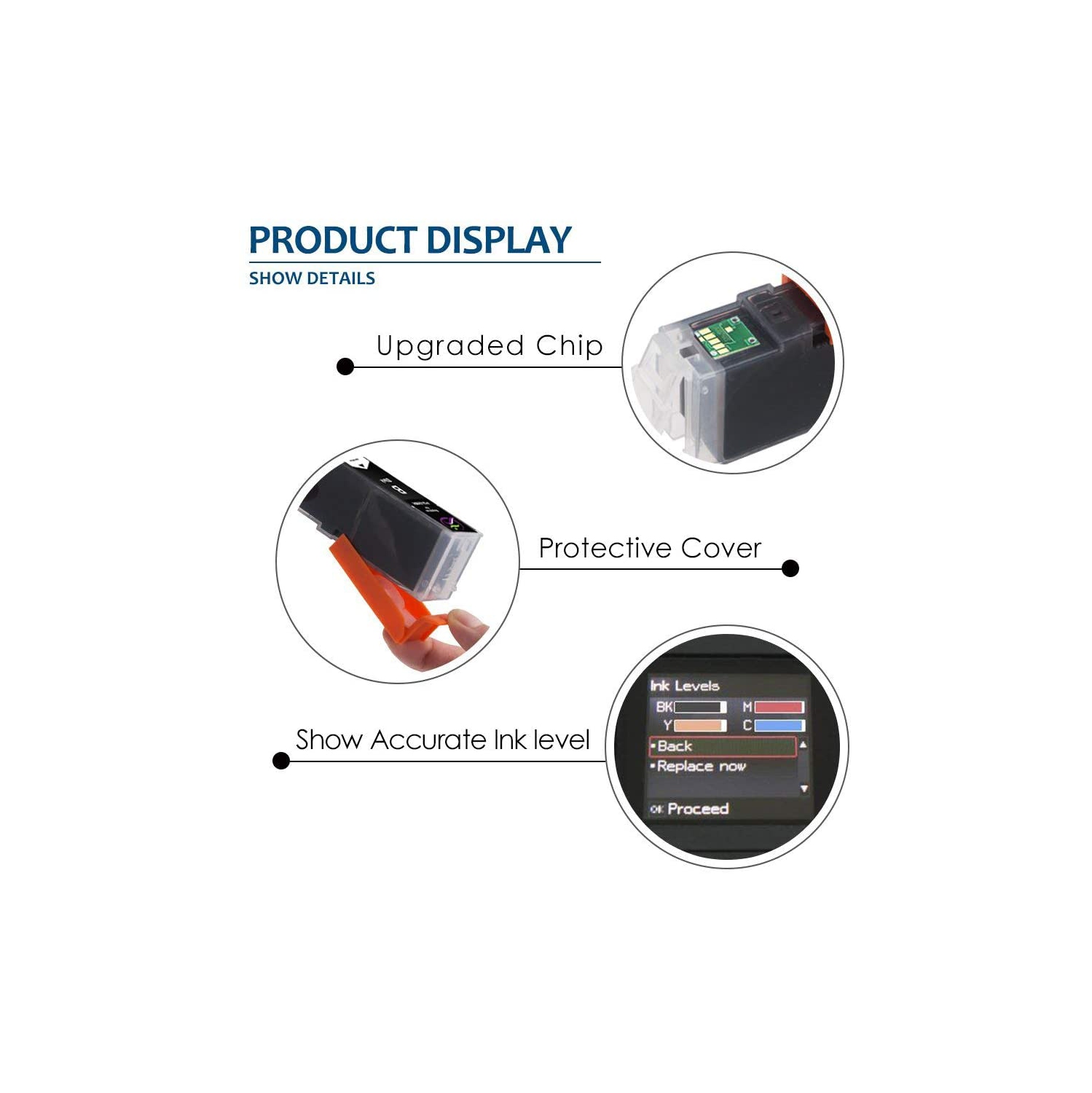 axGear Compatible PGI-220 CLI-221 Ink Cartridges B/C/M/Y 2 Combo for Canon PIXMA MP560 MP620