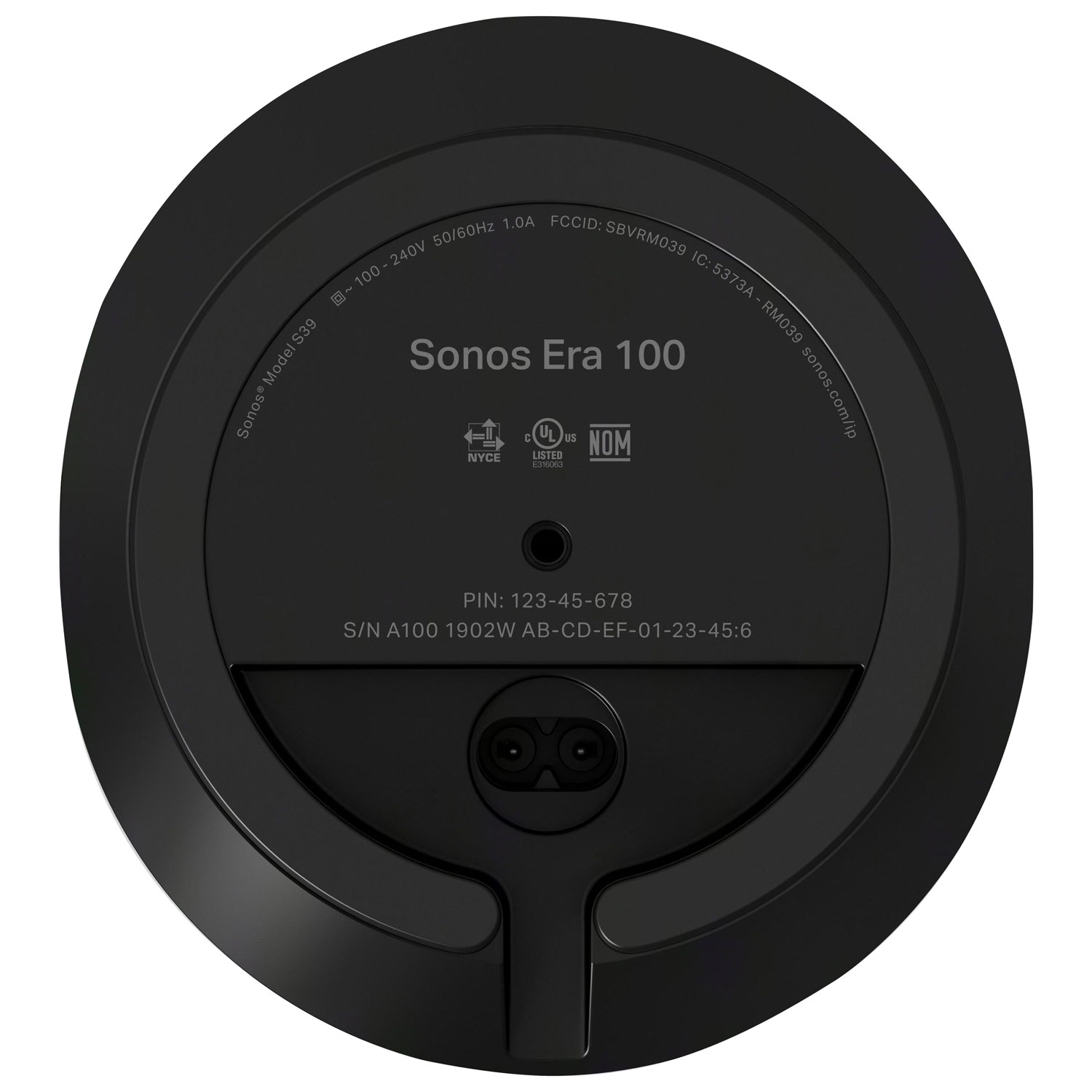 Haut-parleur intelligent Wi-Fi/Bluetooth Era 100 de Sonos - Noir