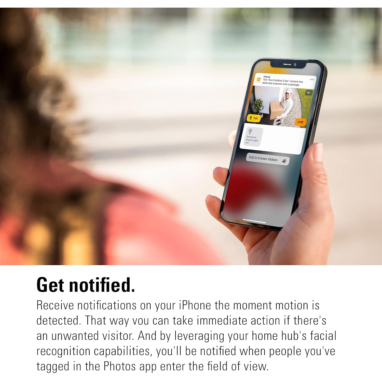 Eve Outdoor Cam 1080p Secure Floodlight Camera with Night Vision