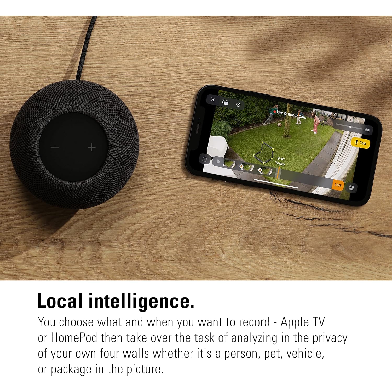 Eve Outdoor Cam 1080p Secure Floodlight Camera with Night Vision