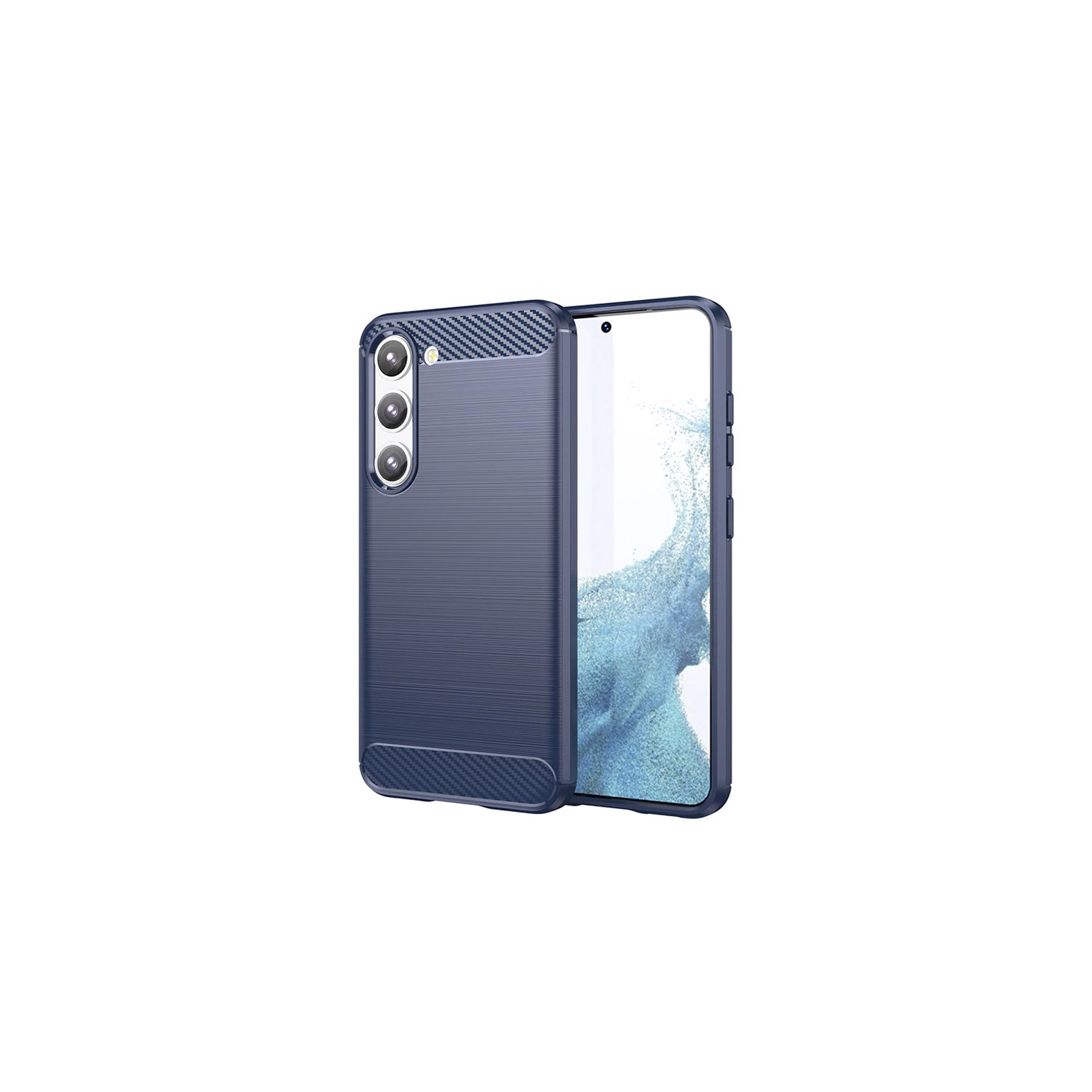 PANDACO – Étui en métal brossé bleu marine pour Galaxy S23+ de Samsung