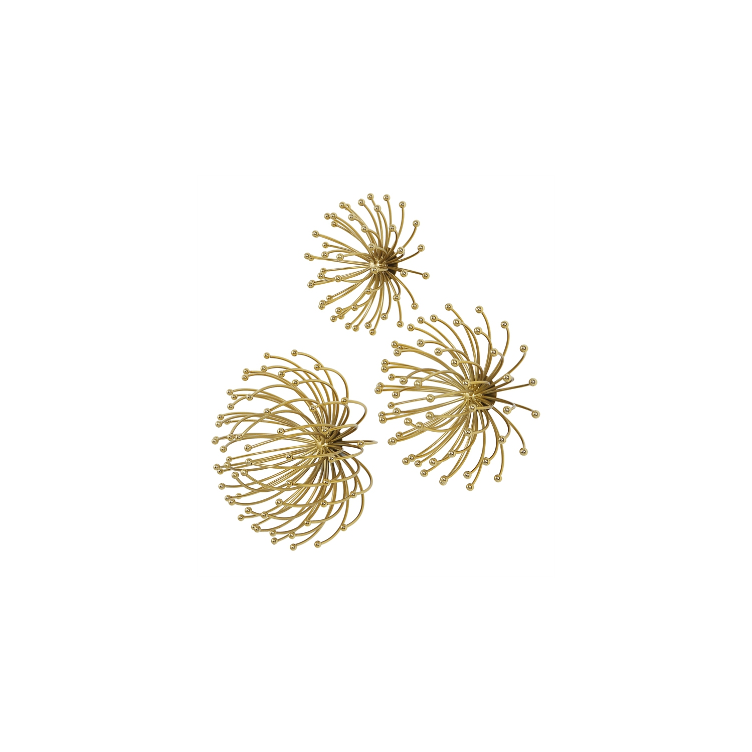 Décoration murale contemporaine en métal plaqué or UtterMost Aga