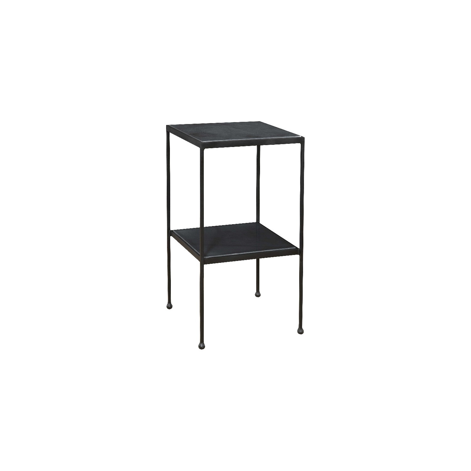 Uttermost Sherwood Square Contemporary Iron and Marble Accent Table in Black
