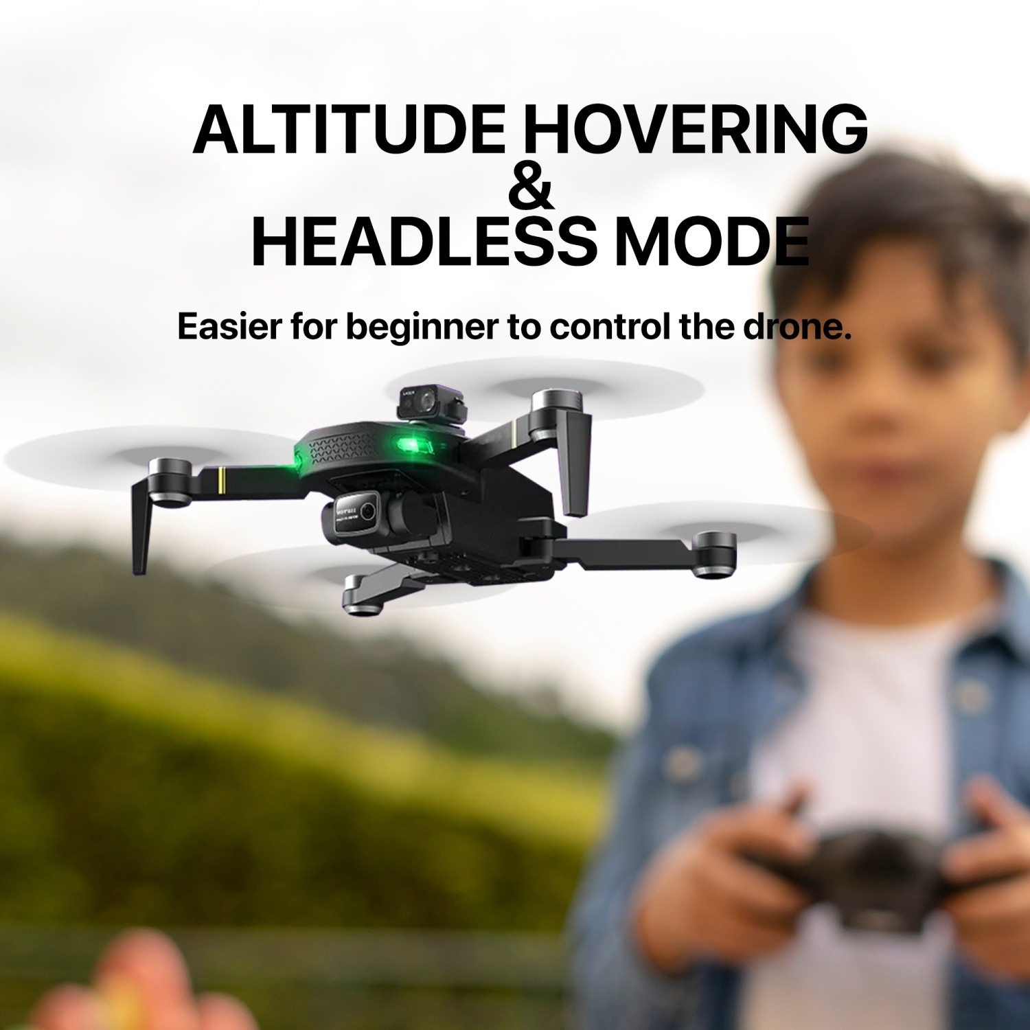 The Bigly Brothers GD93 Midnight Specter GPS Drone, 720 Degrees Obstacle Avoidance, Smart Return home, 4K Camera 1000m Range, 60mins Flight Time