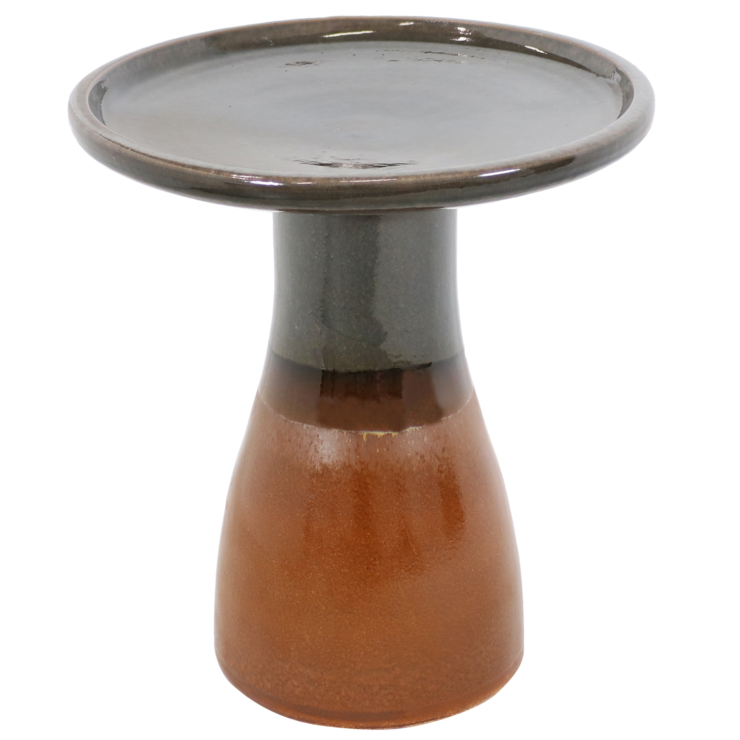 Sunnydaze Subtle Transitions Ceramic Bird Bath - 18.5 in - Dusty Rose