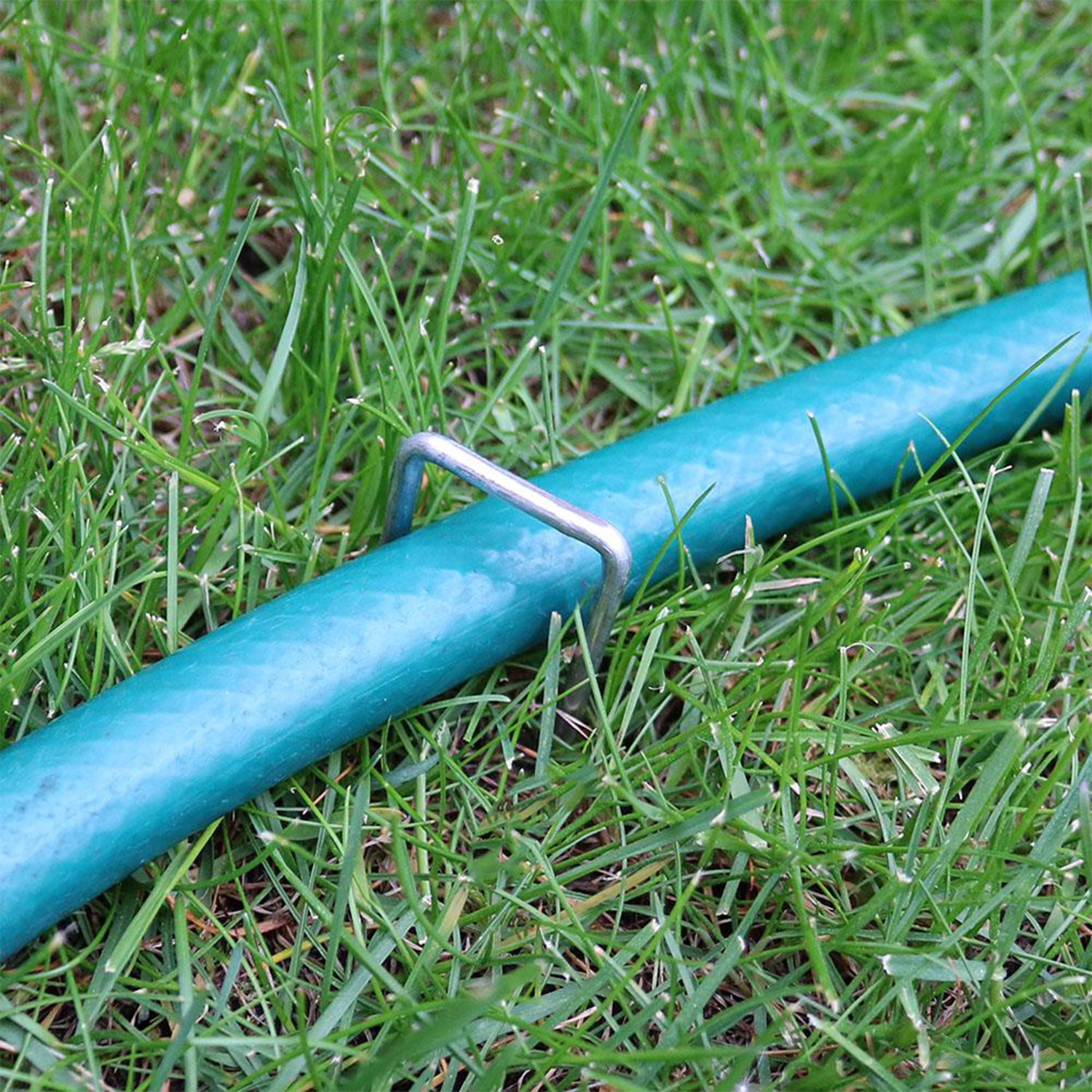 Sunnydaze 12 in Galvanized Steel Garden/Landscape Staples - Set of 25