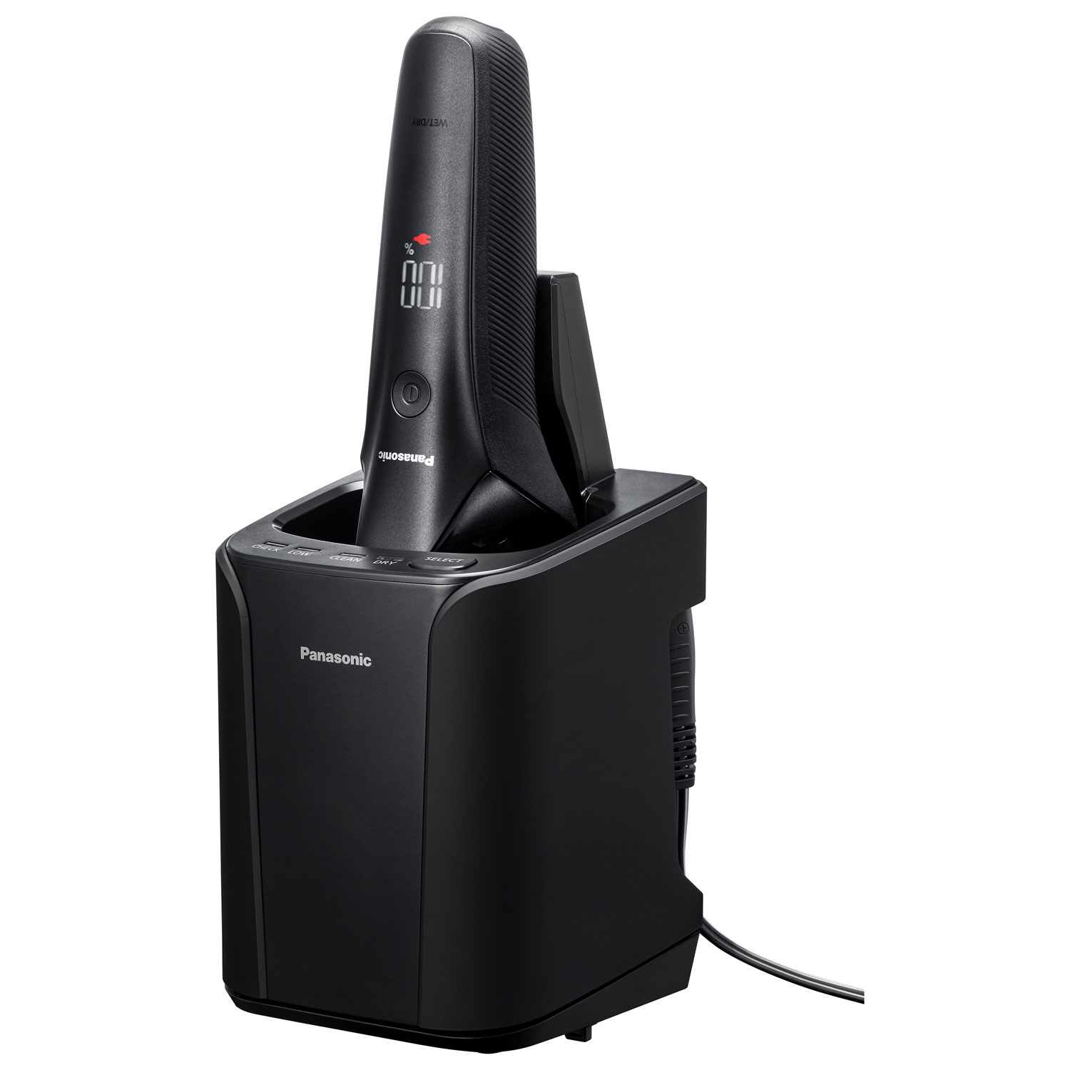 Rasoir rechargeable à 6 lames avec ou sans mousse et station de nettoyage/chargement de Panasonic
