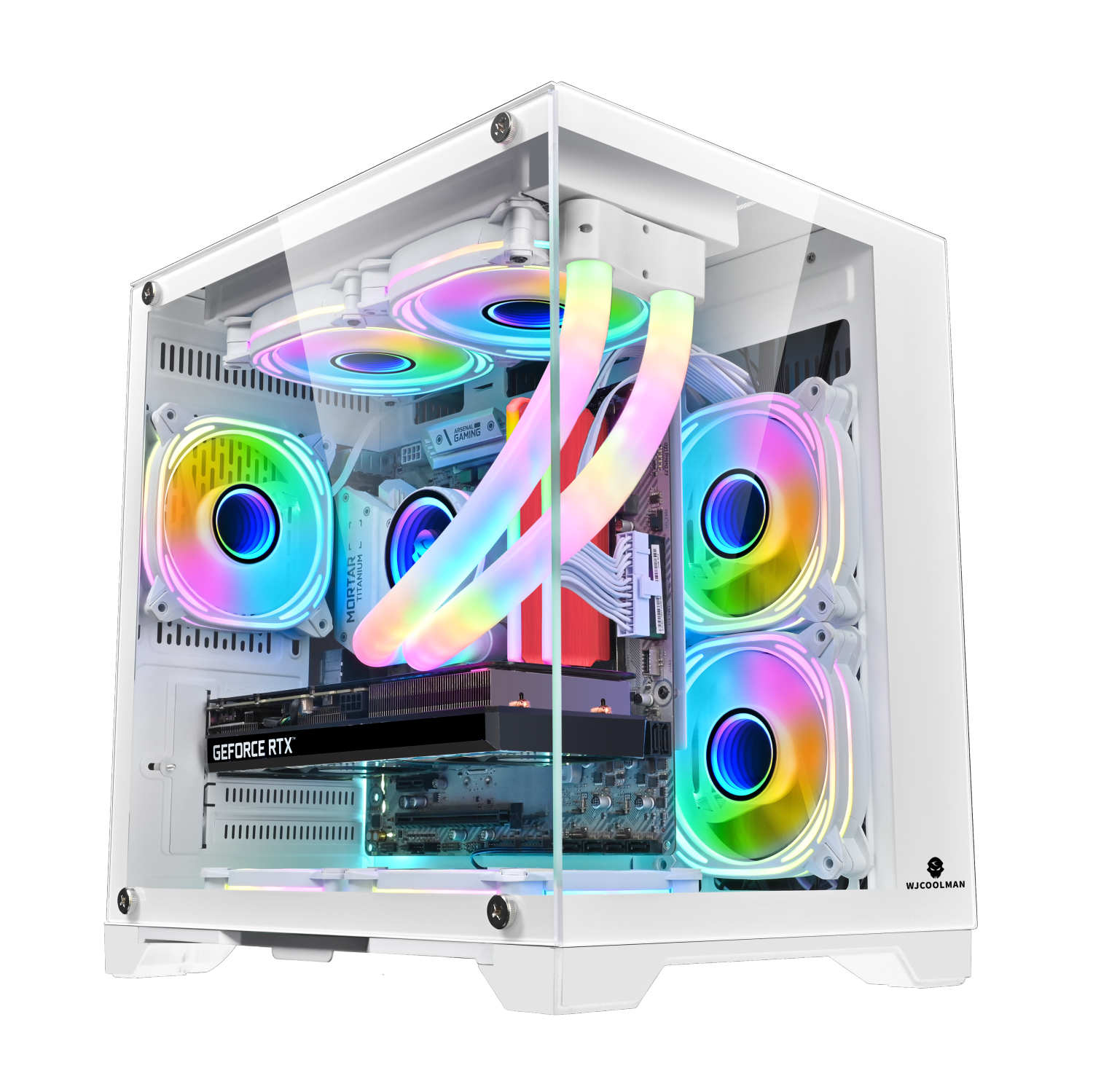 Gaming RGB Desktop Tower PC - AMD Ryzen7 5700X3D 16G Ram Nvidia RTX 4060 Ti - 1TB M.2 NVMe SSD- Win11 Pro