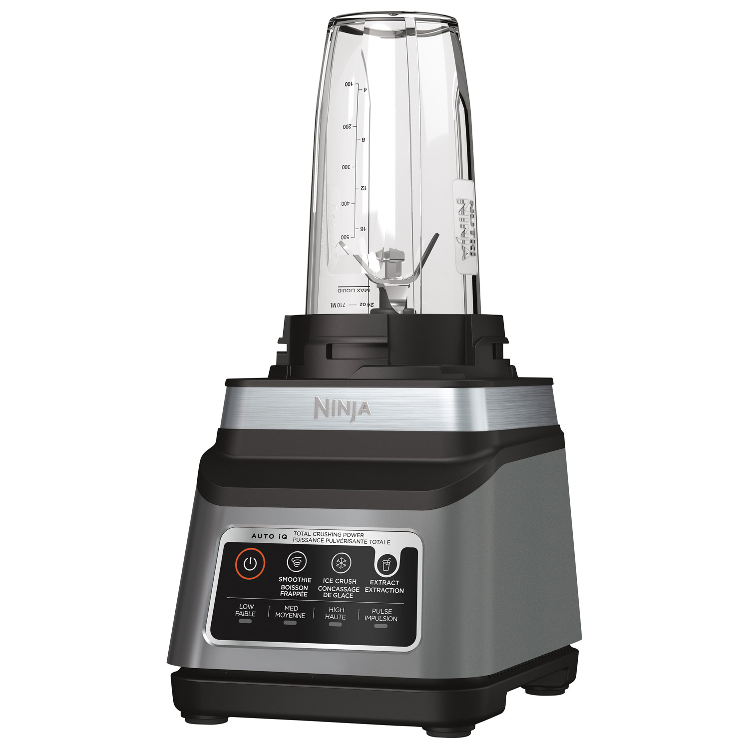 Ninja Professional Plus Blender DUO Auto-IQ 1400W Countertop Blender w/ Nutri Ninja Cups -Black/Stainless Steel