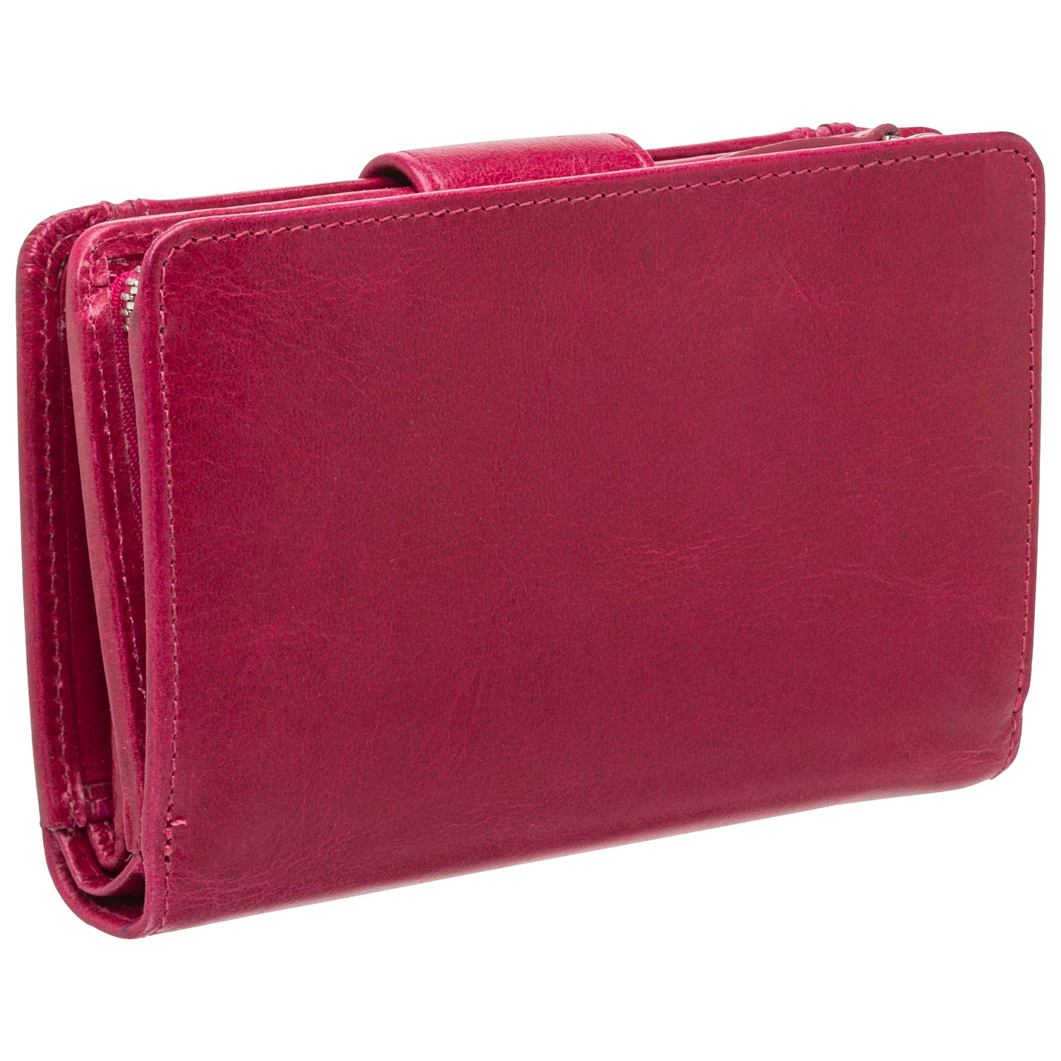 Portefeuille RFID à deux volets en cuir véritable South Beach de Mancini - Rose