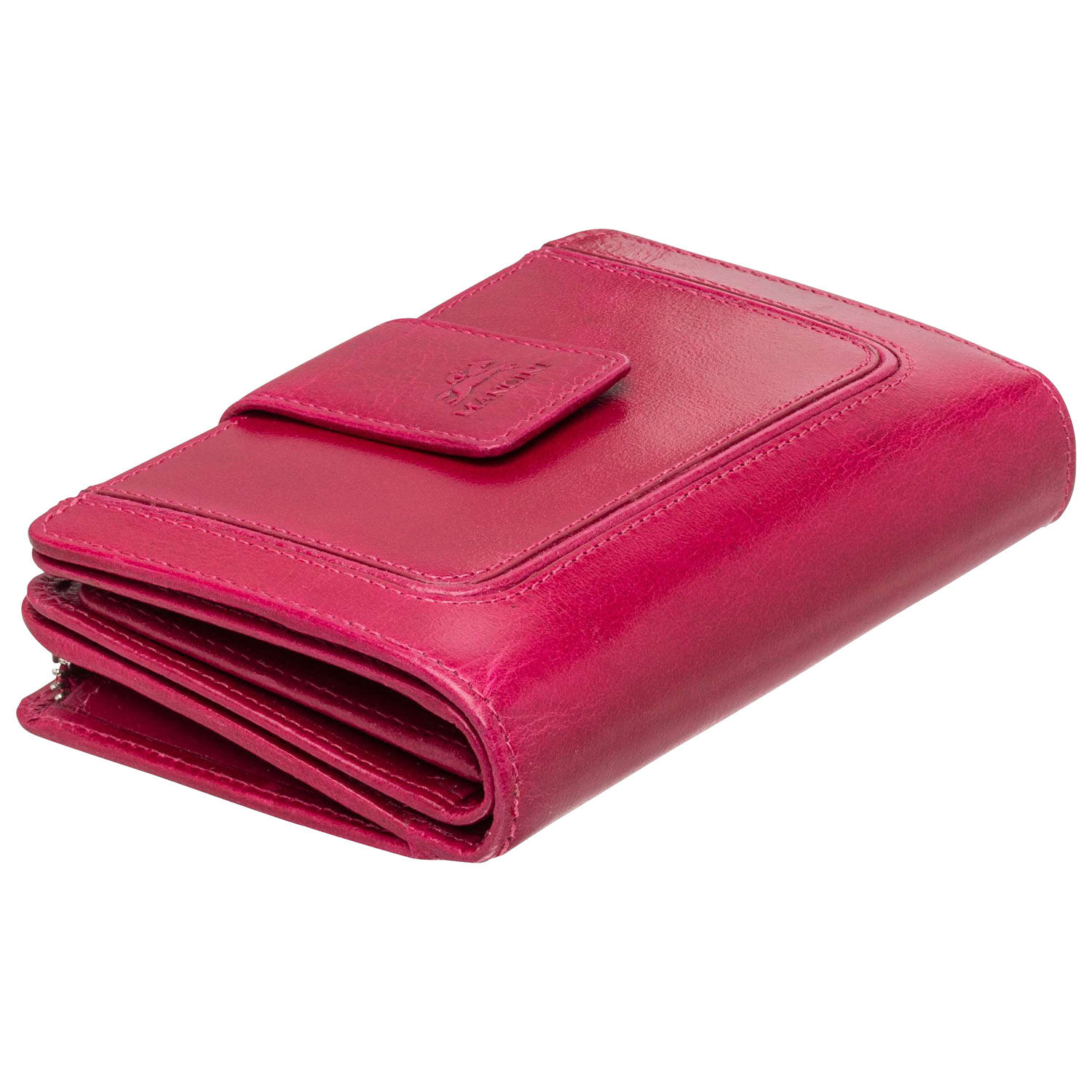 Portefeuille RFID à deux volets en cuir véritable South Beach de Mancini - Rose