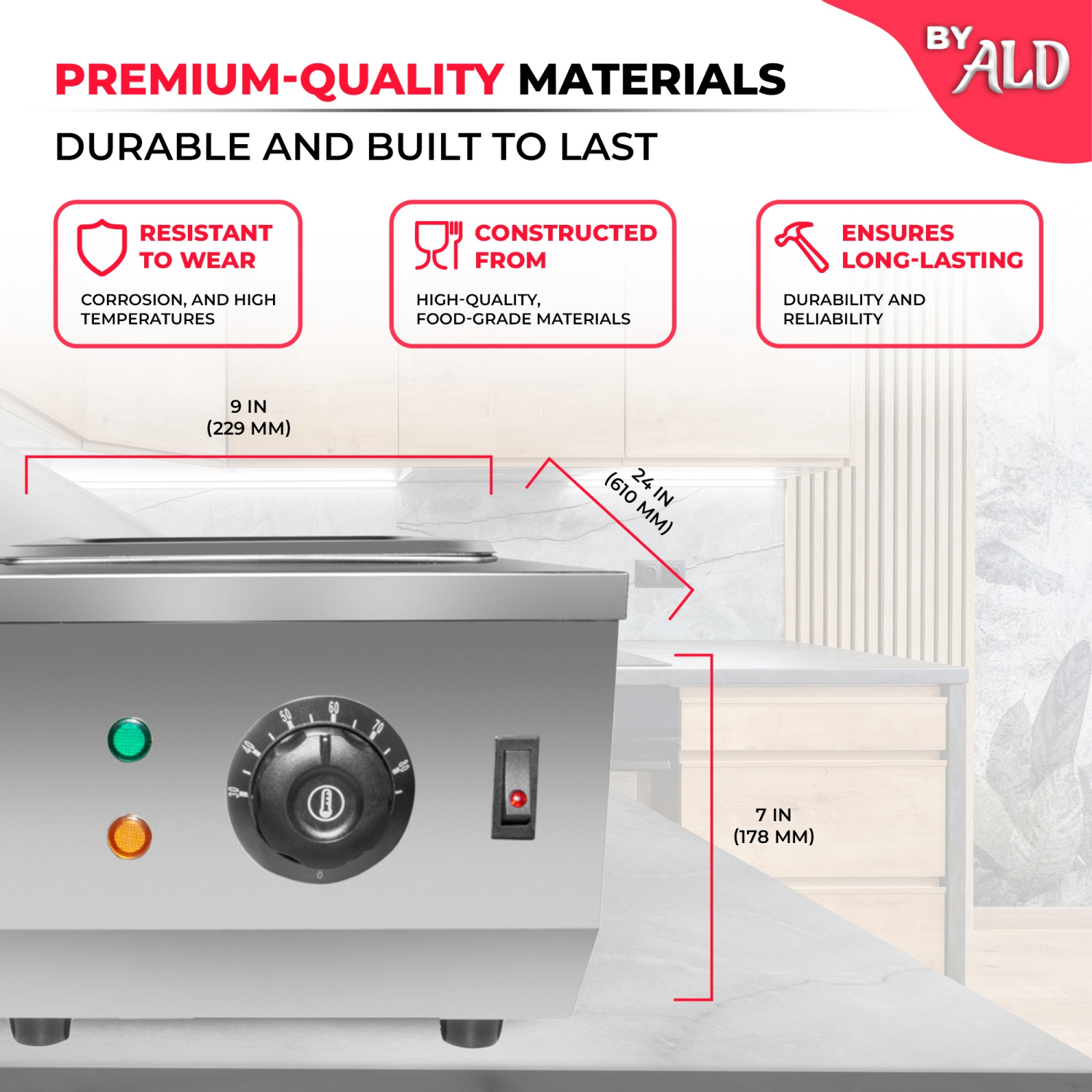 A-CM3S Chocolate Melting Pot | Electric Food Warmer | Professional Candy Melter | 110V