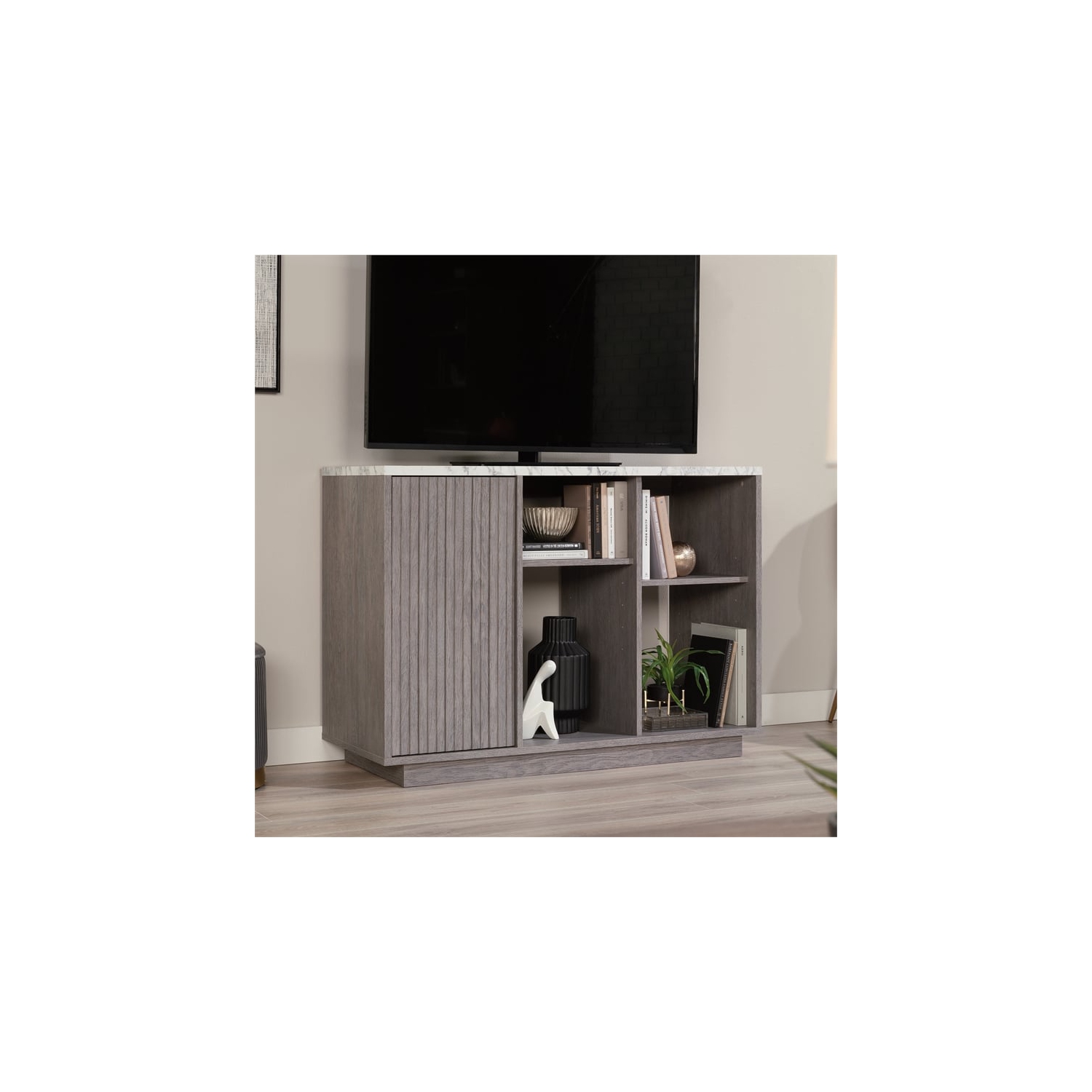 Sauder – rangement d’appoint en bois d’ingénierie East Rock, chêne cendré