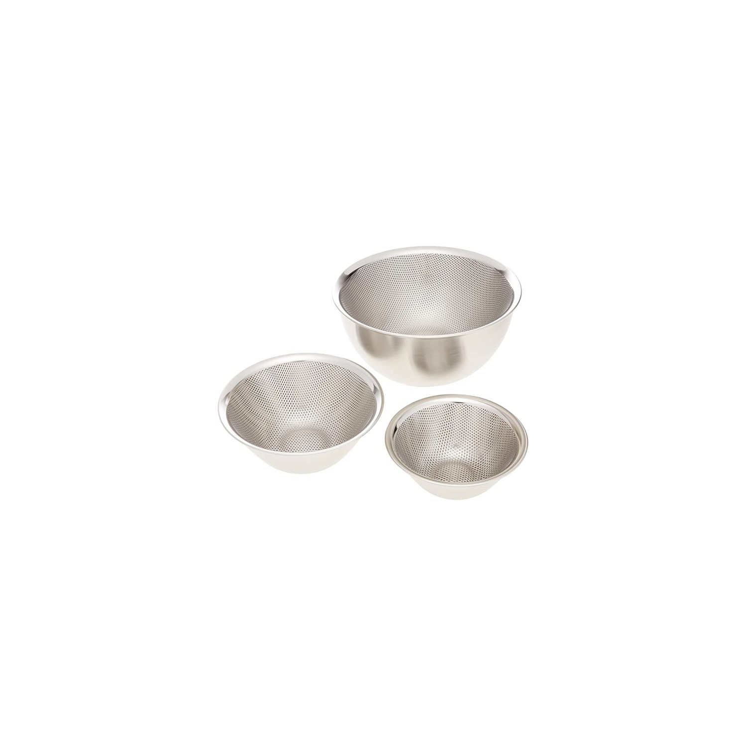 Sori Yanagi Stainless Bowl & Punched Strainer 6pcs