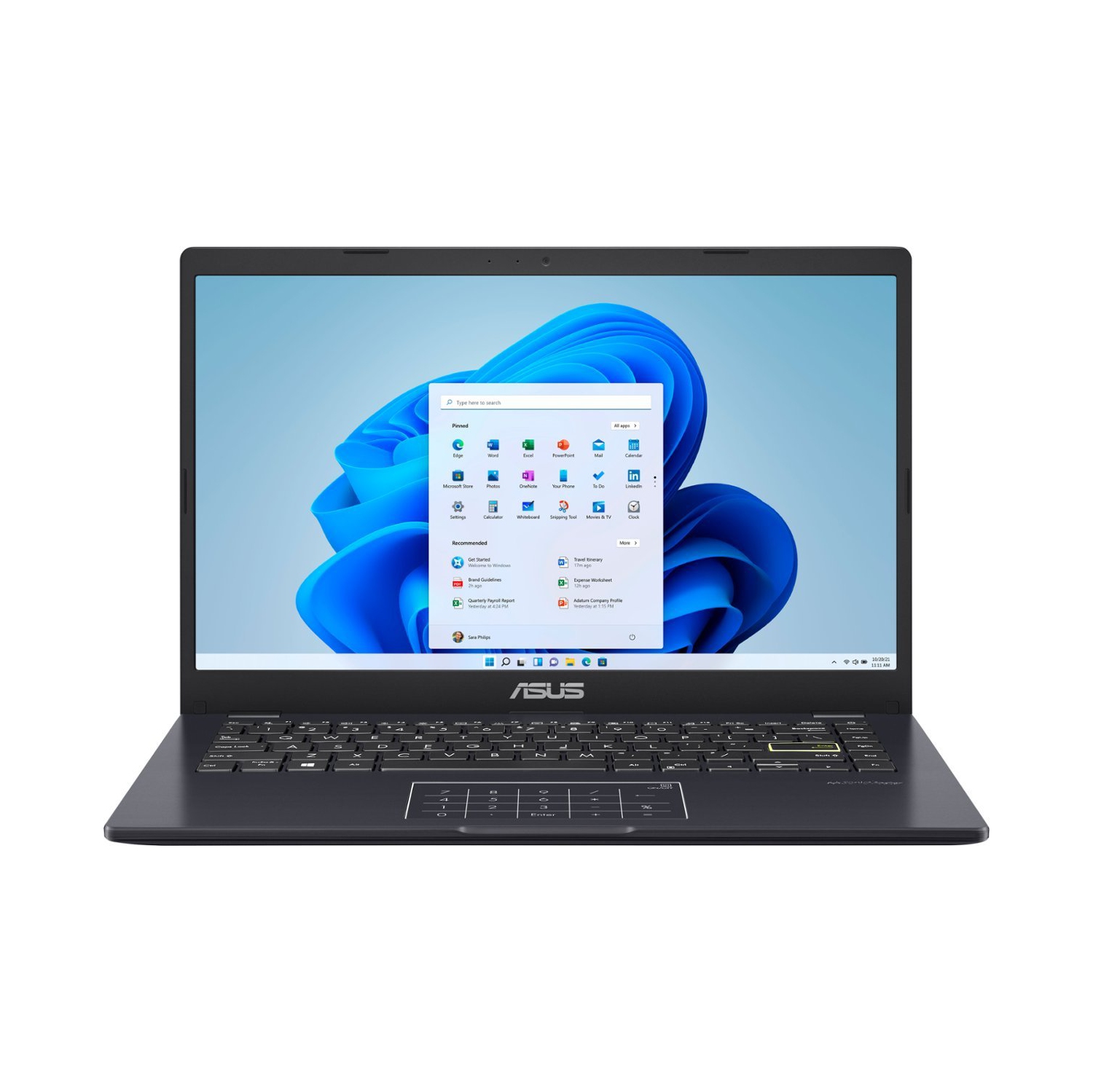 ASUS 14.0" HD Laptop (Intel Celeron N4020, 4GB RAM, 64GB eMMC, Windows 11) - Peacock Blue (E410MA-TB.CL464B)