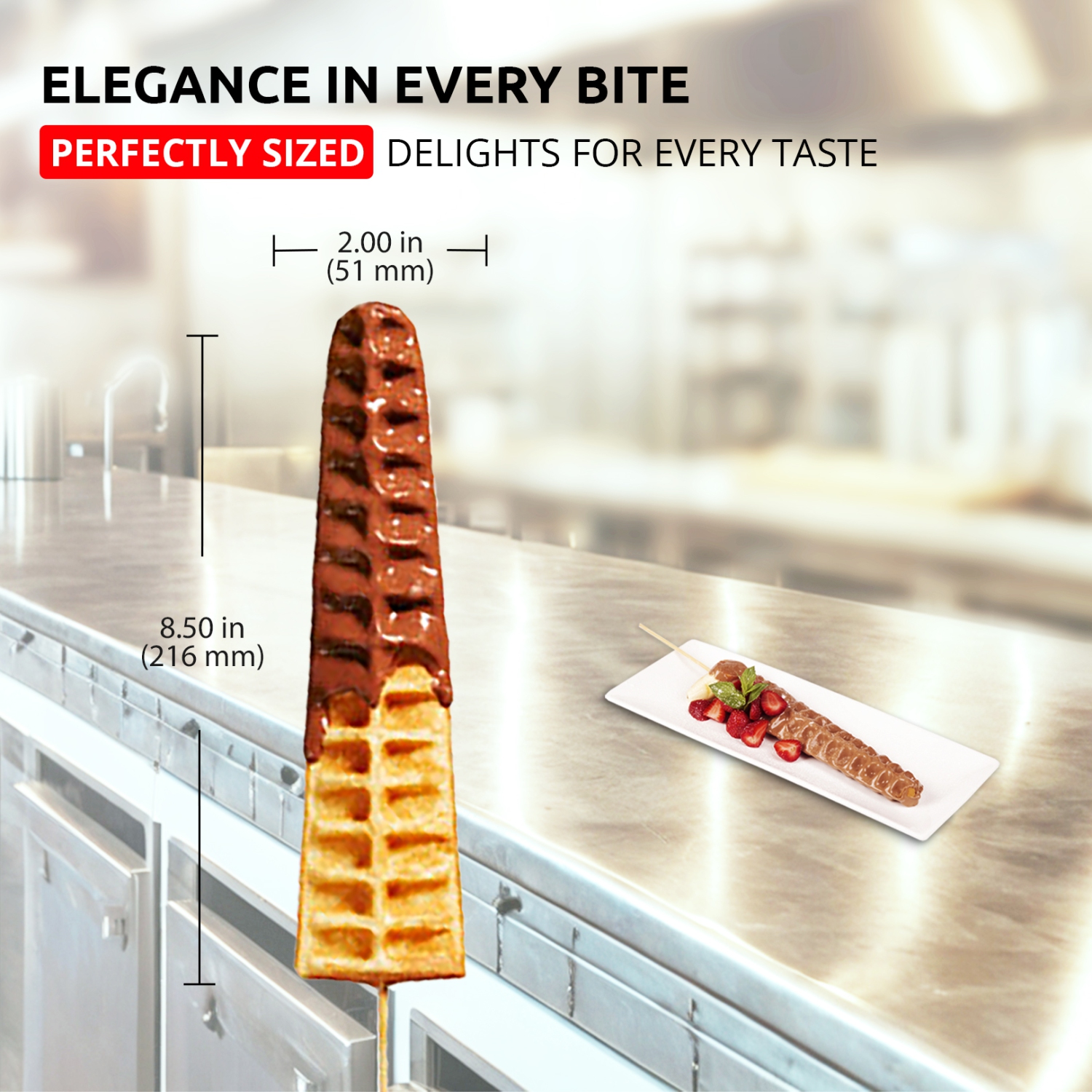 AP-502 Waffle Stick Maker | Christmas Tree Shape Waffle | Electric Waffle Maker | 4 Waffles | 110V