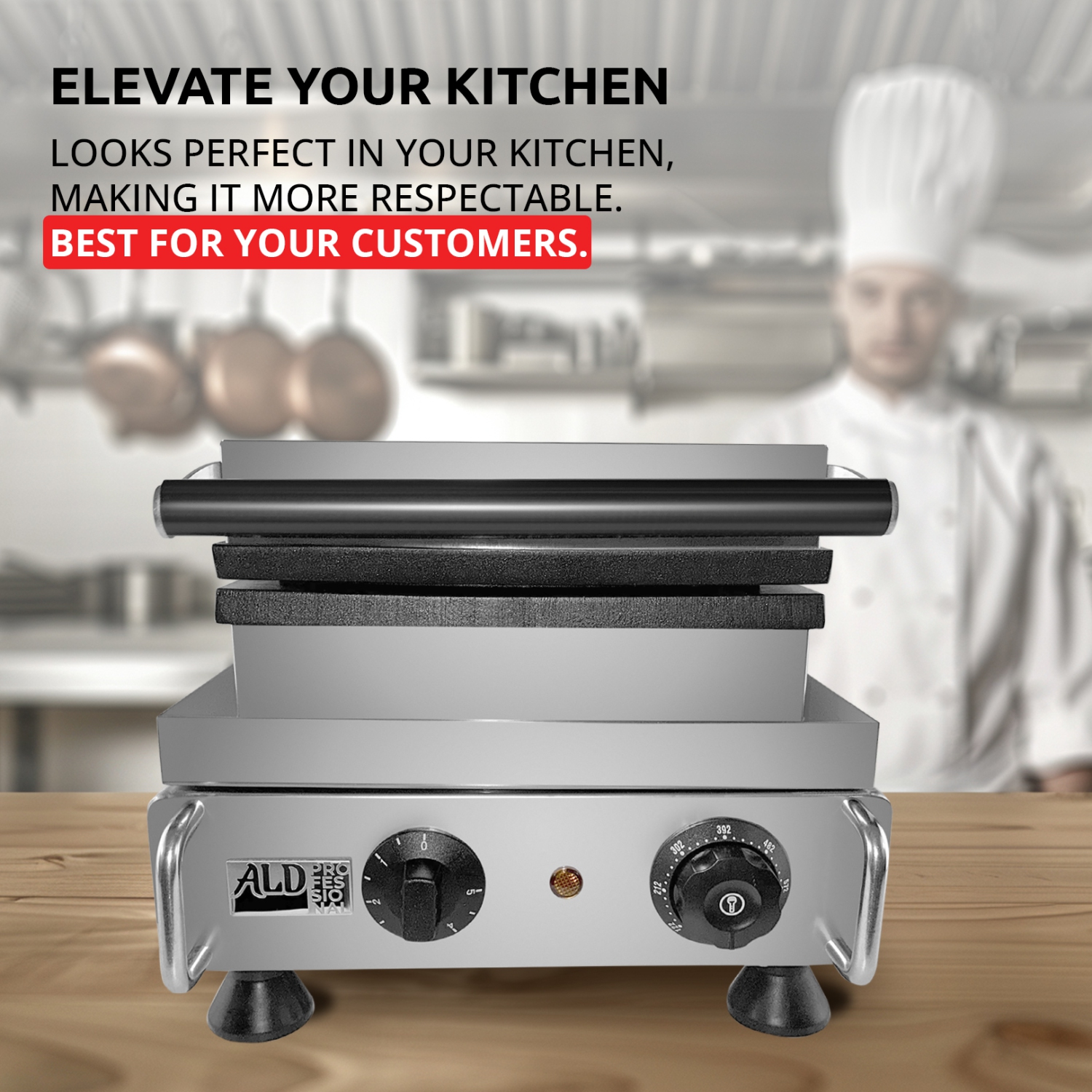 AP-502 Waffle Stick Maker | Christmas Tree Shape Waffle | Electric Waffle Maker | 4 Waffles | 110V