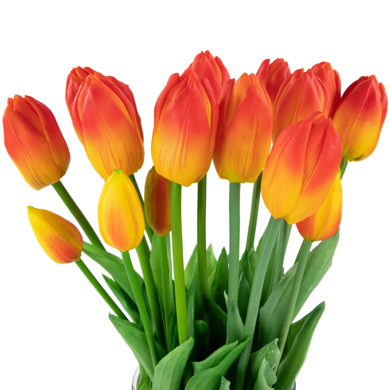 Real Touch™ Red and Yellow Artificial Tulip Floral Bundles, Set of 6 - 18"