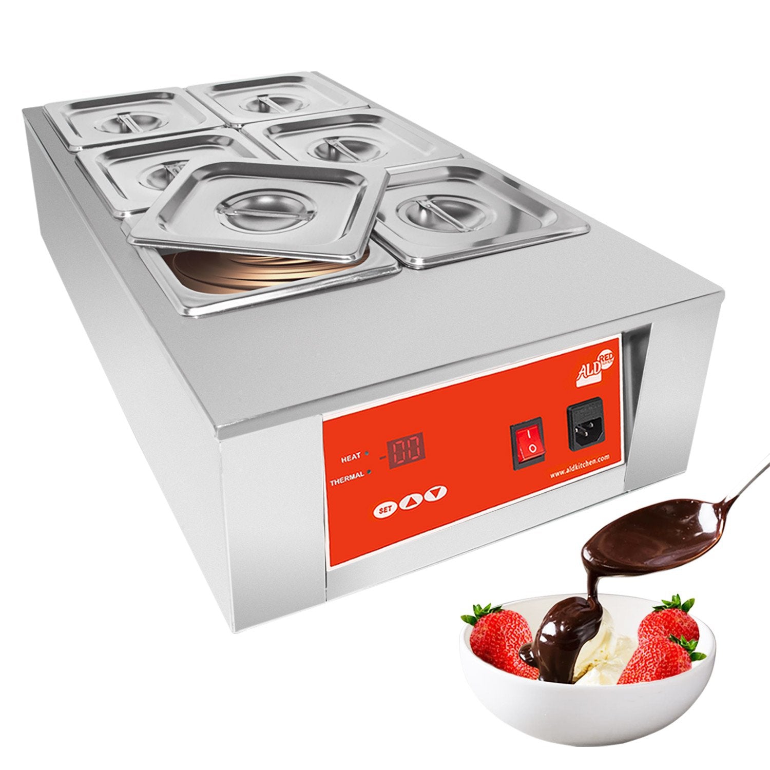 Electric chocolate tempering machine | commercial chocolate melting pot | stainless steel | digital