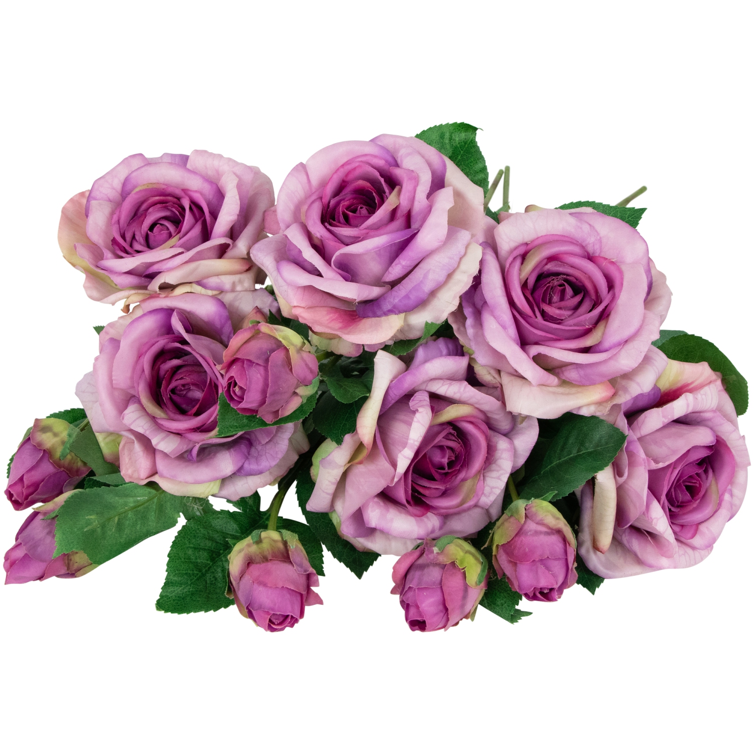 Real Touch™ Purple Artificial Rose Stems, Set of 6 - 26"