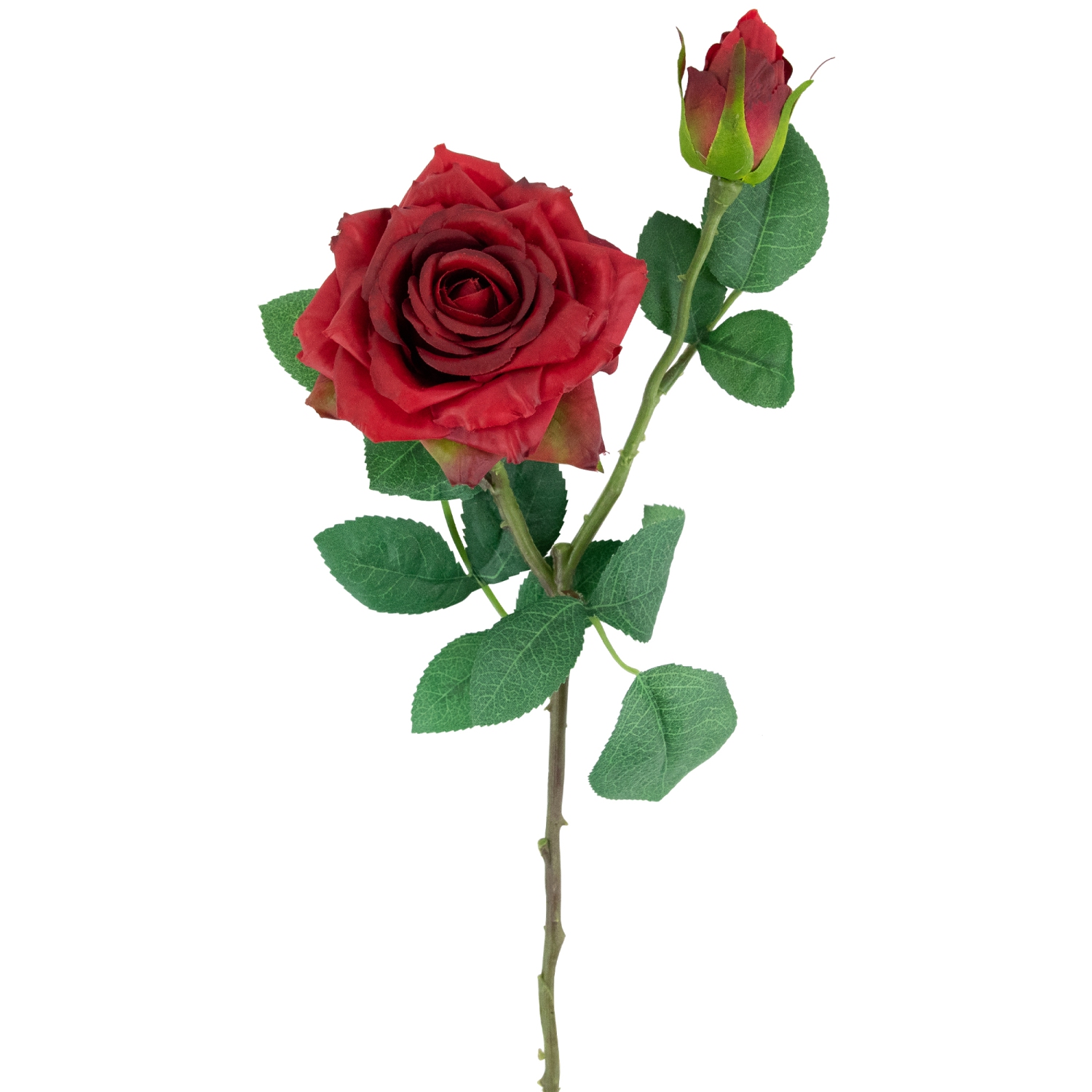 Real Touch™ Red Artificial Rose Stems, Set of 6 - 19"