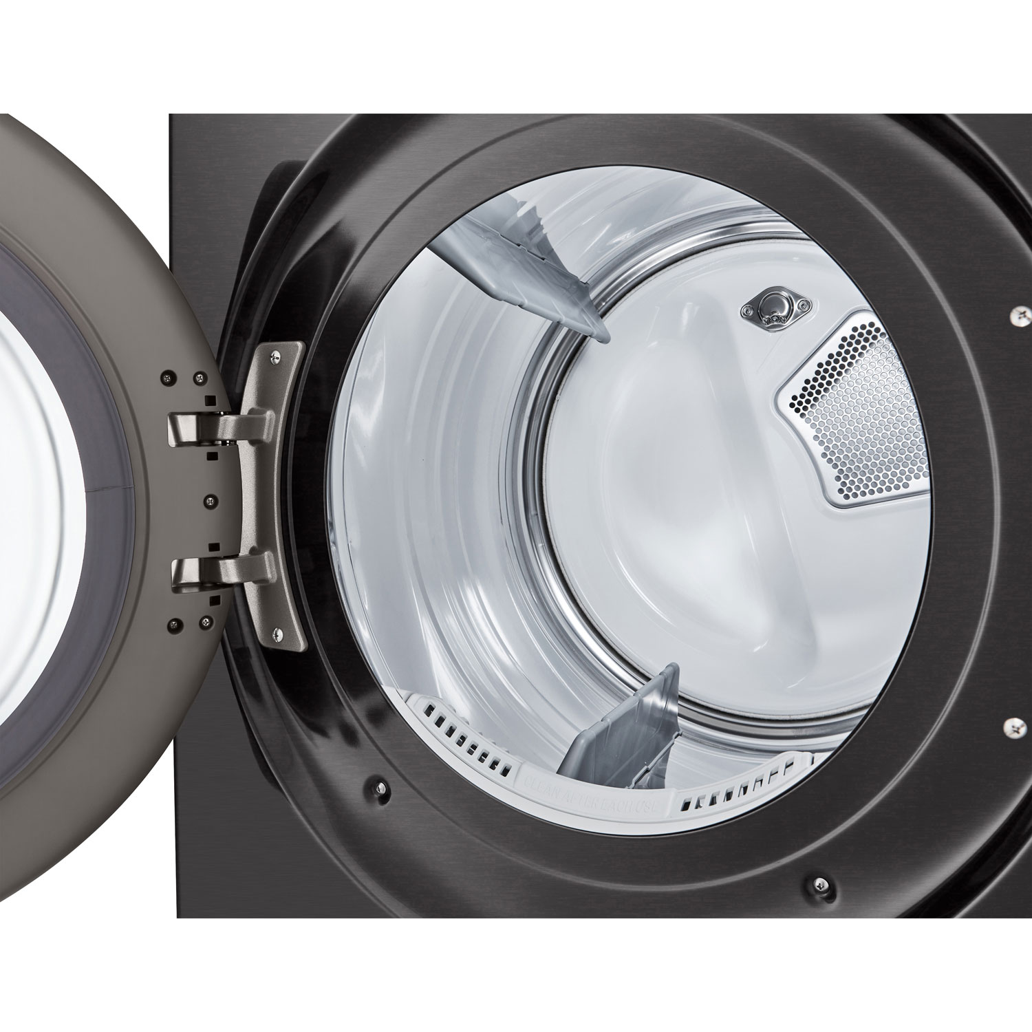 LG 7.4 Cu. Ft. Electric Steam Dryer - Black Steel