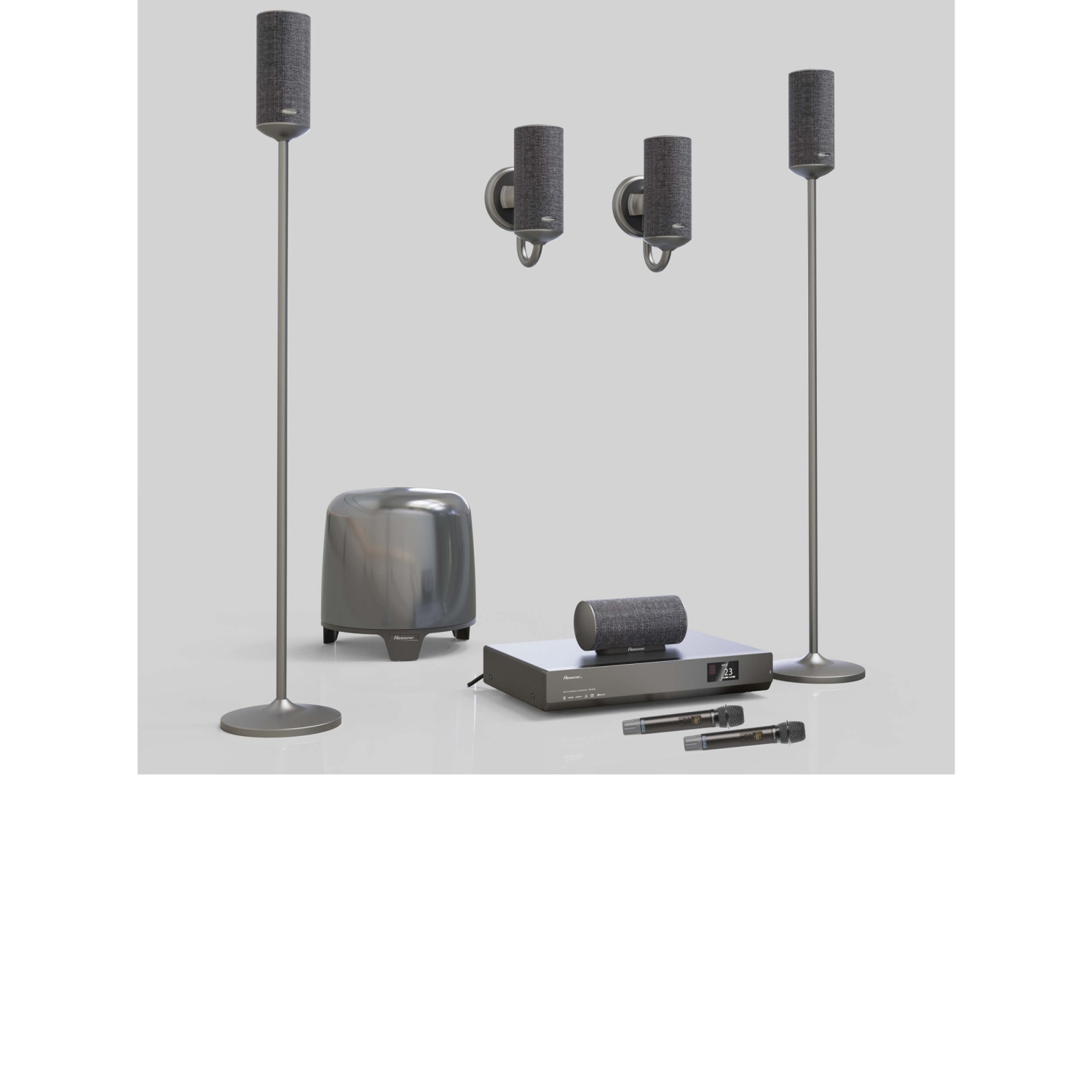Resonic PK-510 5.1CH 4K HOME THEATRE & KARAOKE SPEAKER SYSTEM, OPTICAL/COAXIAL, HDMI , ARC, FEEDBACK ELIMINATOR, Supports Dolby Digital, Dts, TrueHD