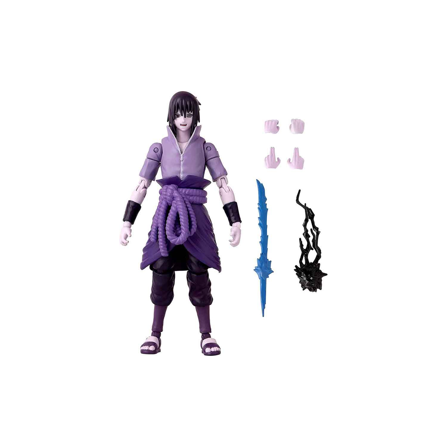 Naruto Shippuden 6 Inch Action Figure Anime Heroes - Sasuke Uchiha Rinnegan Mangekyo Sharingan