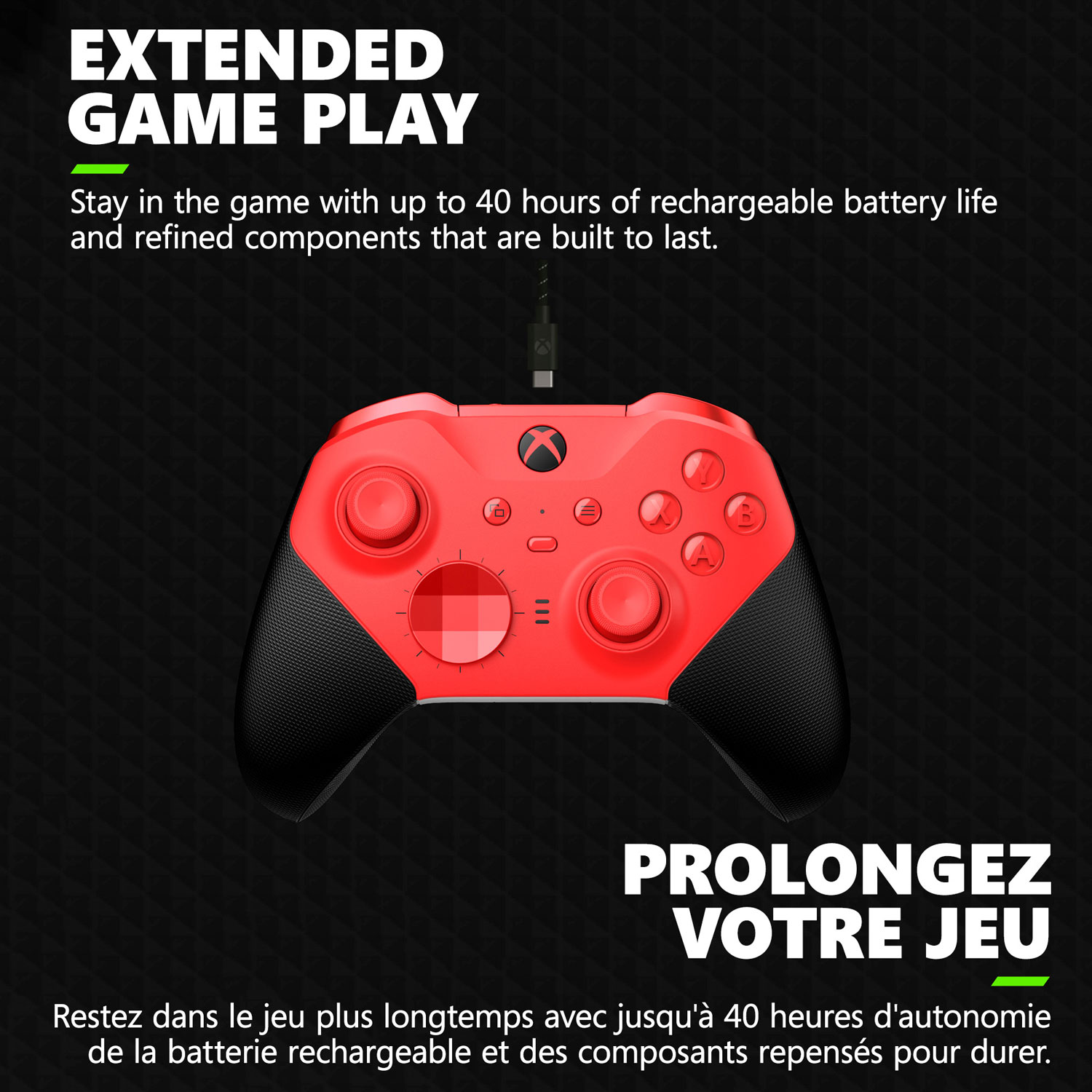 Xbox Elite Series 2 Core Wireless Controller for Xbox Series X|S / Xbox One - Red