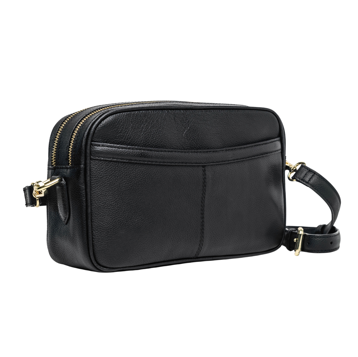 CHAMPS Gala Collection Leather Double-Zip Shoulder Bag