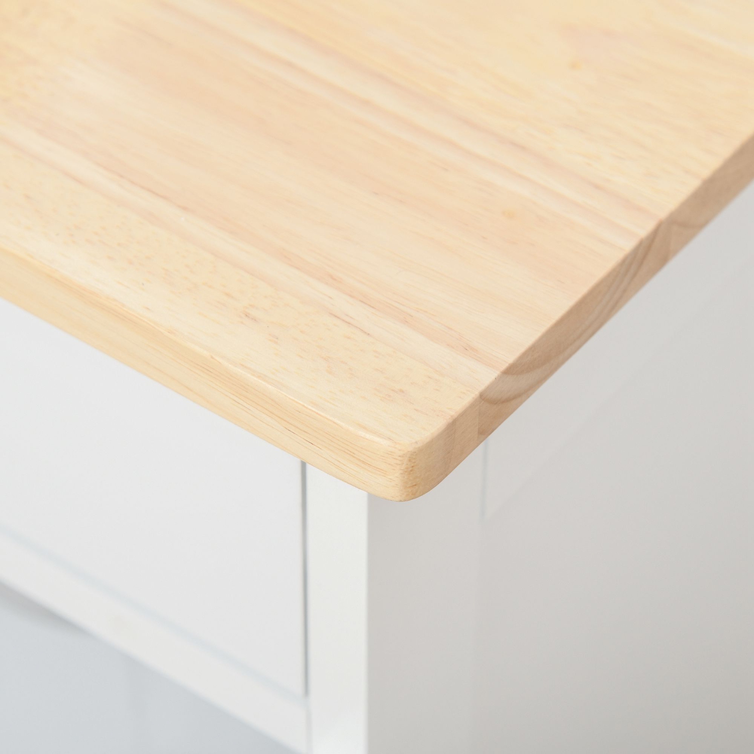 HOMCOM Kitchen Island on Wheels, Rolling Kitchen Cart with Drawer, 9-Bottle Wine Rack, Storage Cabinets, Wooden Countertop