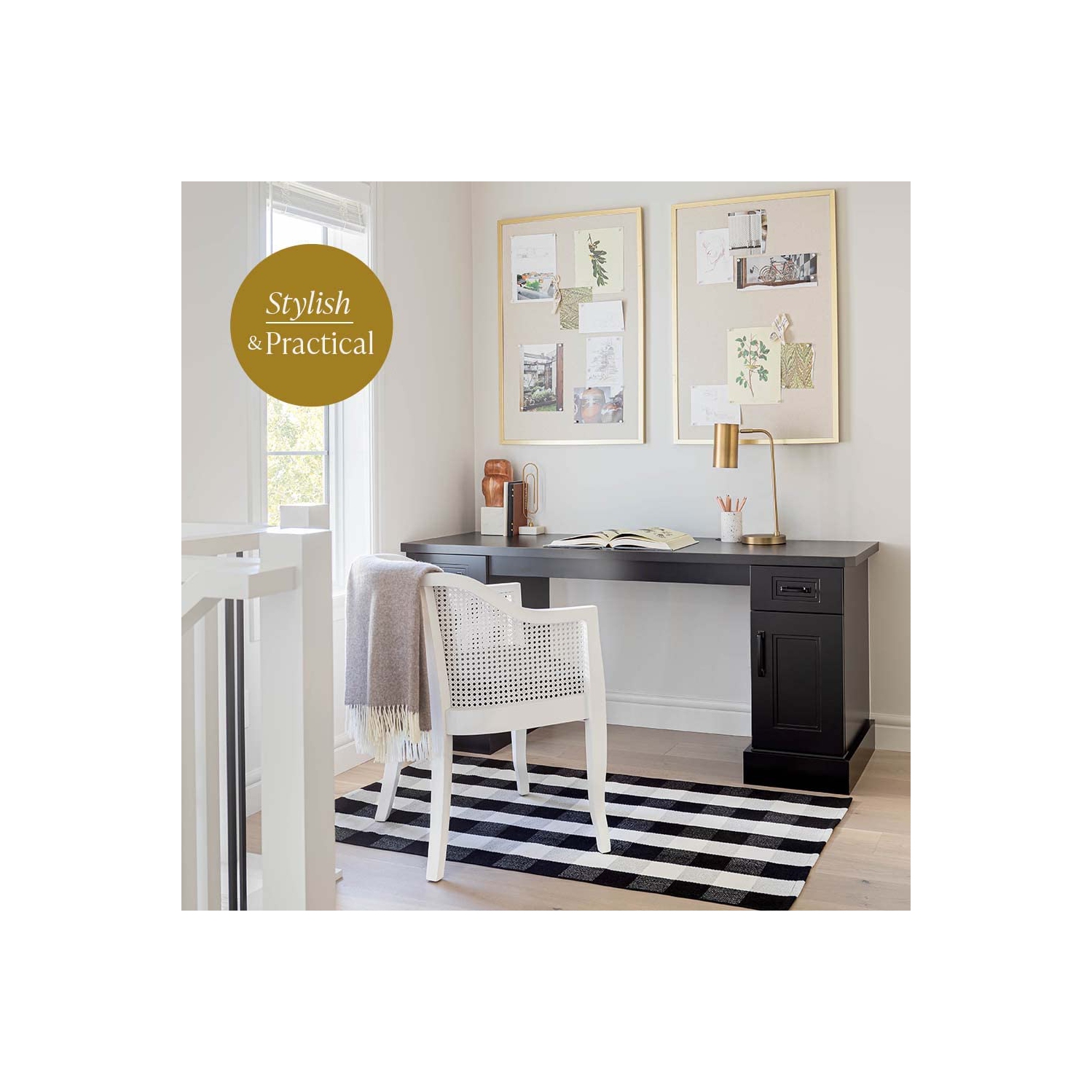 B&B Buffalo Plaid Runner Rug, Washable, Black and White Checkered Rug, Buffalo Plaid Outdoor Rug, Front Porch Rugs, Black and White Outdoor Rug