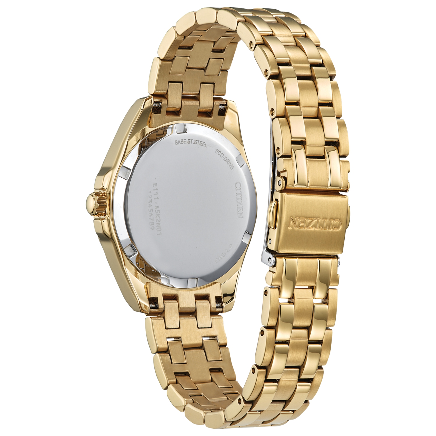 Montre pour femmes Peyton Eco-Drive 33&nbsp;mm de Citizen avec boîtier et bracelet en acier inoxydable doré et cadran champagne