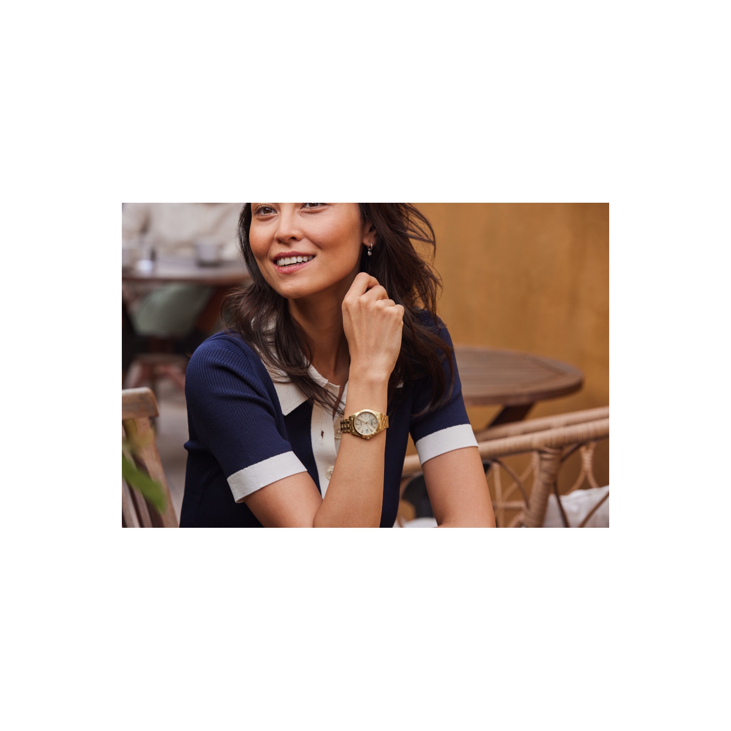 Montre pour femmes Peyton Eco-Drive 33&nbsp;mm de Citizen avec boîtier et bracelet en acier inoxydable doré et cadran champagne