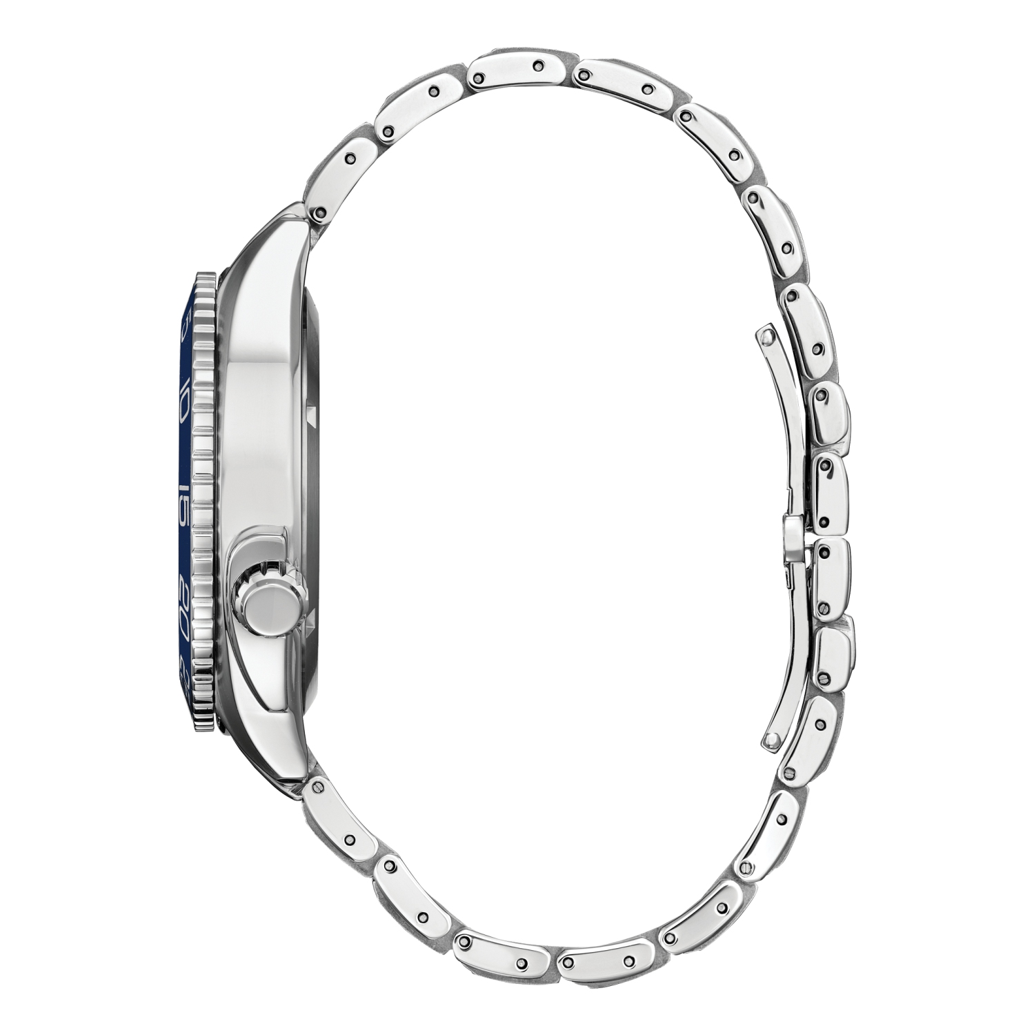 Citizen Mens Carson Eco-Drive Watch 42mm Silver-Tone Stainless Steel Case and Bracelet with Blue Dial