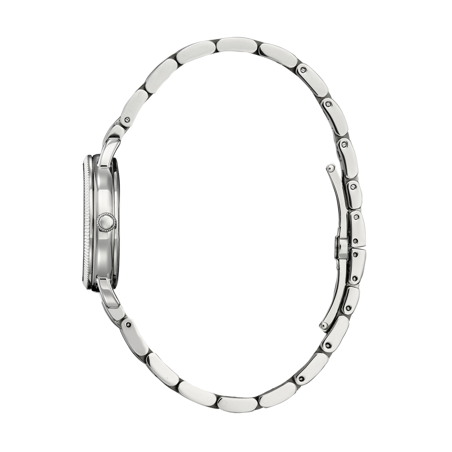 Montre classique à bord plat Eco-Drive 29&nbsp;mm de Citizen avec boîtier et bracelet en inox argenté et cadran argenté