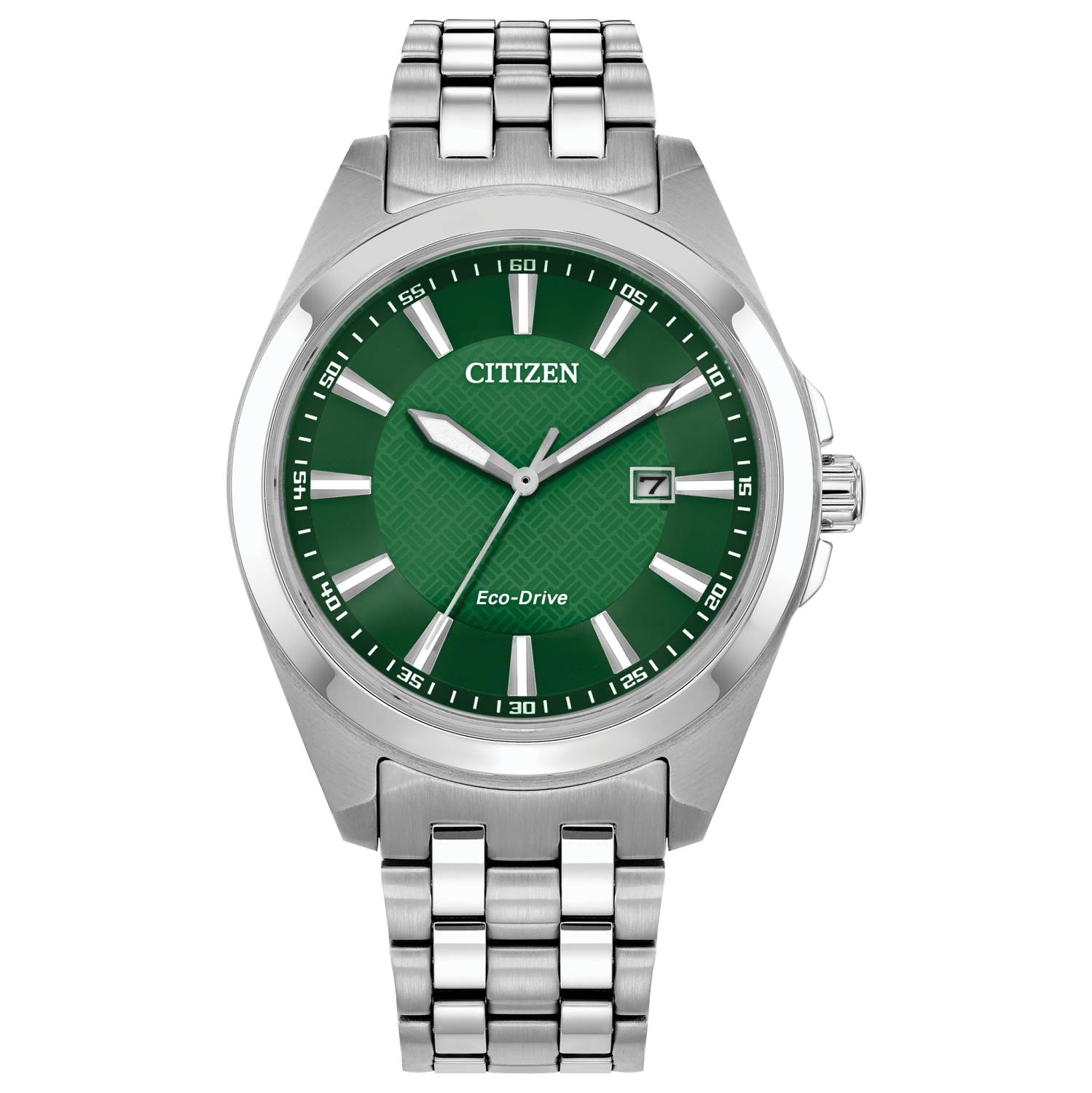 Citizen Mens Peyten Eco-Drive Watch 41mm Silver-Tone Stainless Steel Case and Bracelet with Green Dial