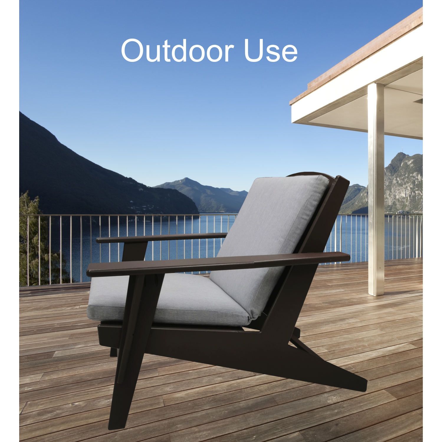 Chaise longue moderne intérieure/extérieure, chaise Adirondack