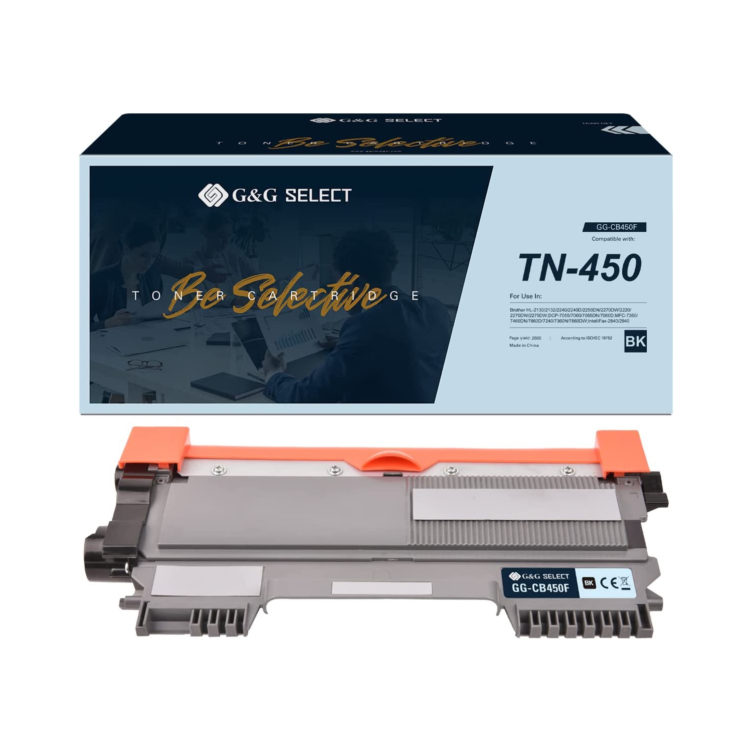 Cartouche de toner remise à neuf de G&G Select pour TN450 à haut rendement