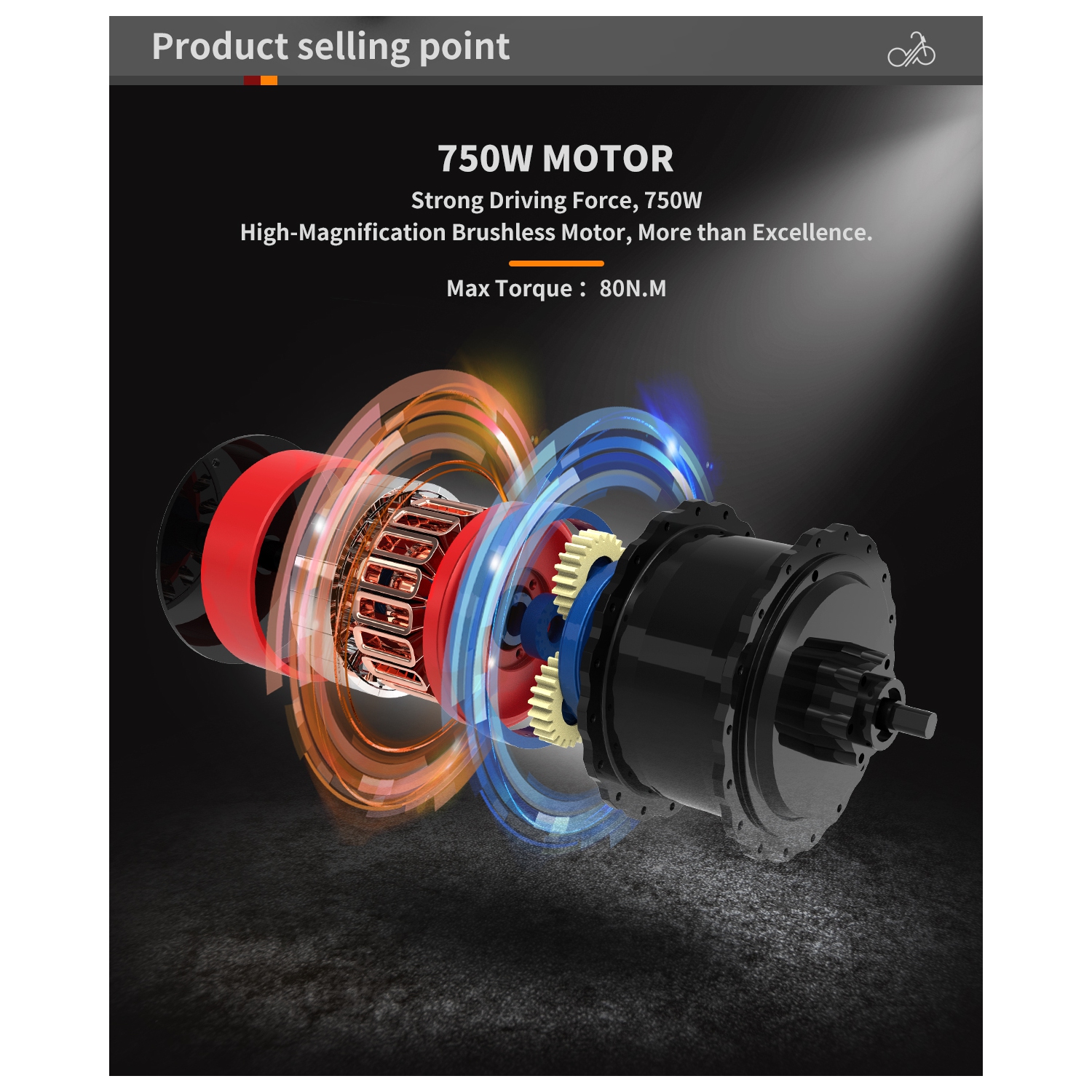 AOSTIRMOTOR Electric bike S07-G,750W Motor 26 Inch Fat Tire 35km Range Electric Mountain Ebike with Rack