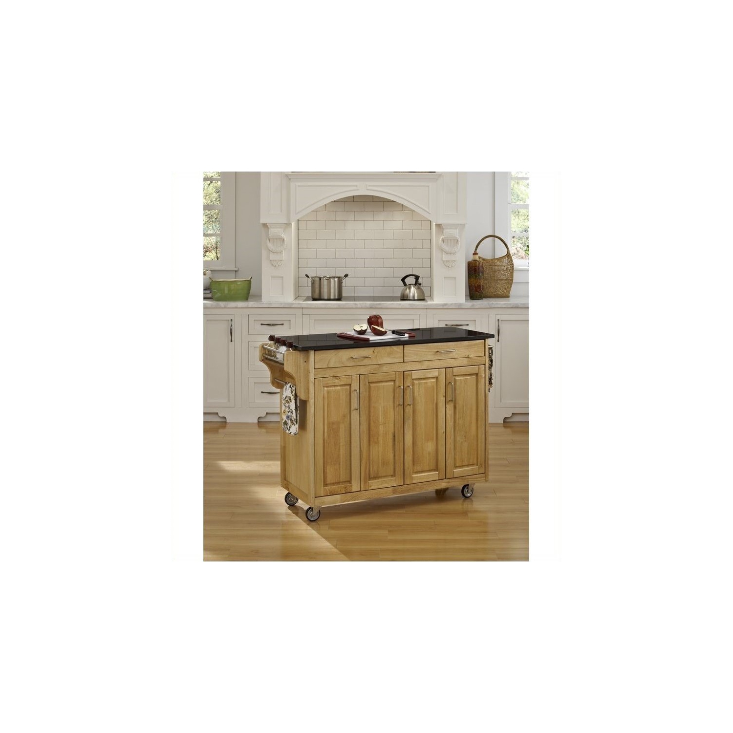 Hawthorne Collections 49" Granite Top Kitchen Cart in Natural