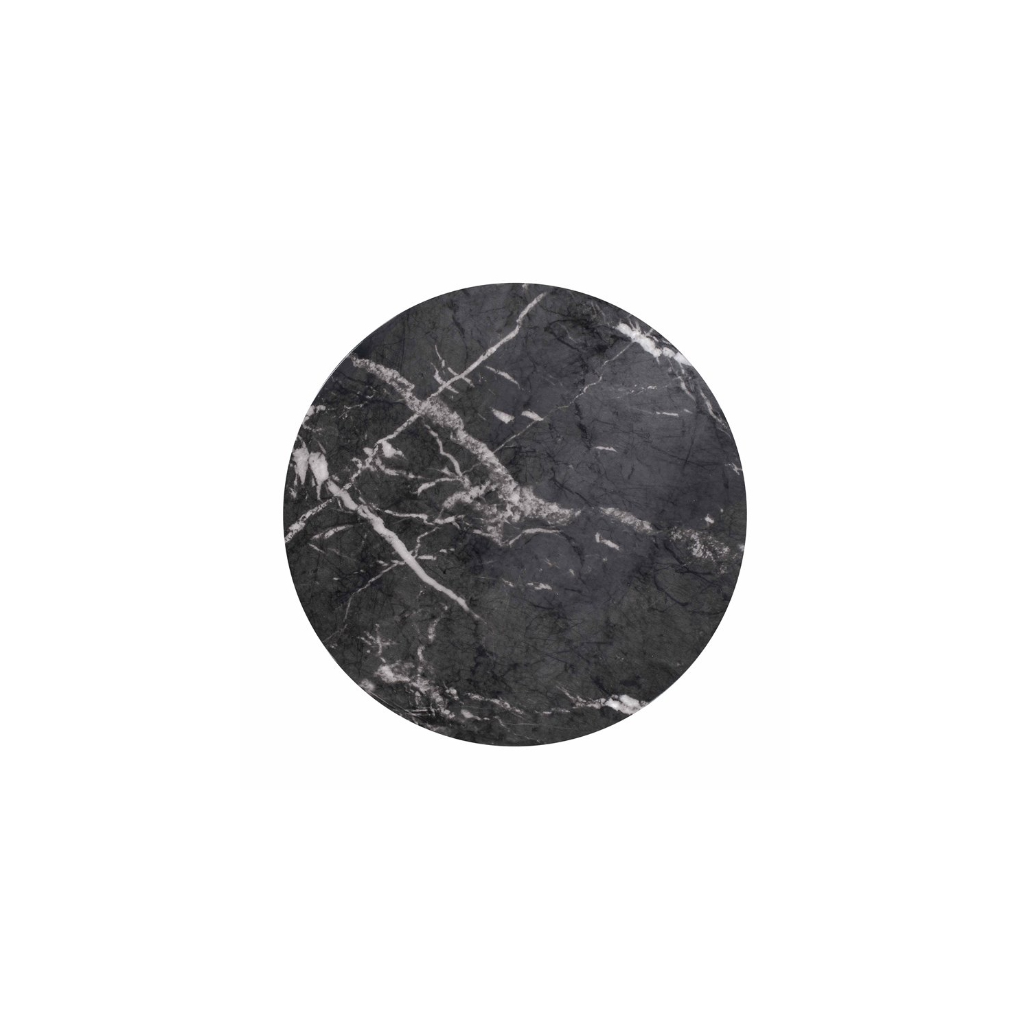 TOV Furniture Rue 20"H Transitional Marble Concrete Stone Side Table in Black